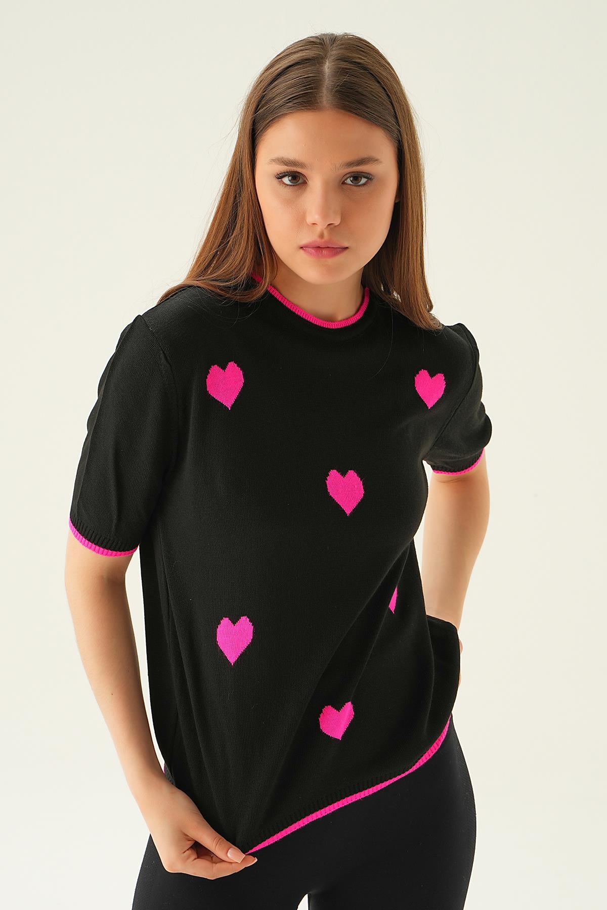 1489 Kalpli Tişört Siyah - 1