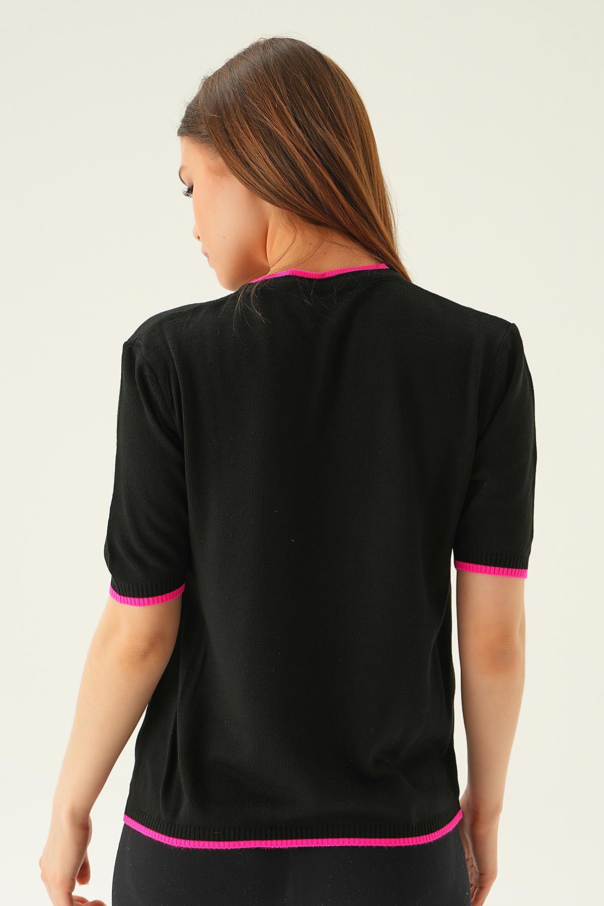Siyah Kalpli Tişört 1489 - 4