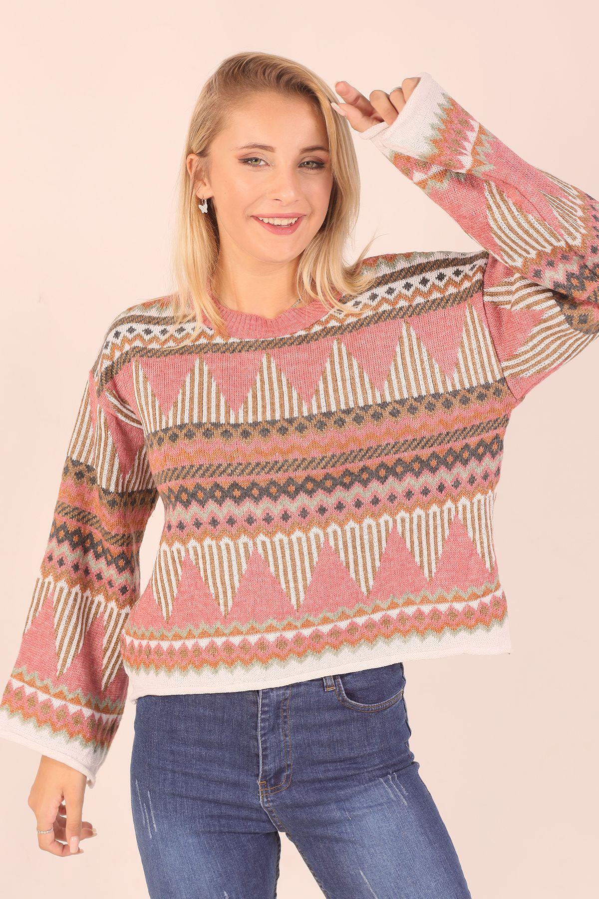 Gül Kurusu İspanyol Kol Etnik Desen Kazak 1509 