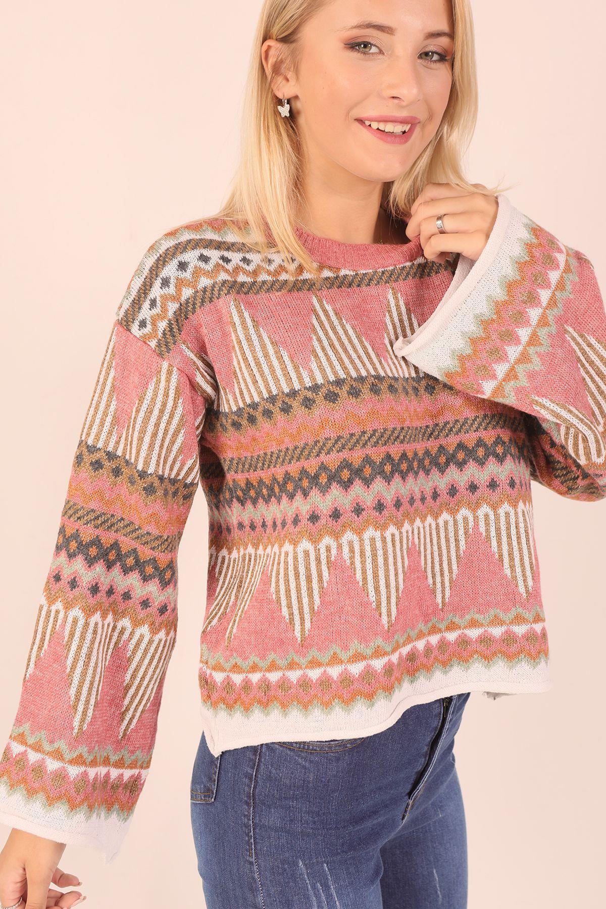 Gül Kurusu İspanyol Kol Etnik Desen Kazak 1509 - 3