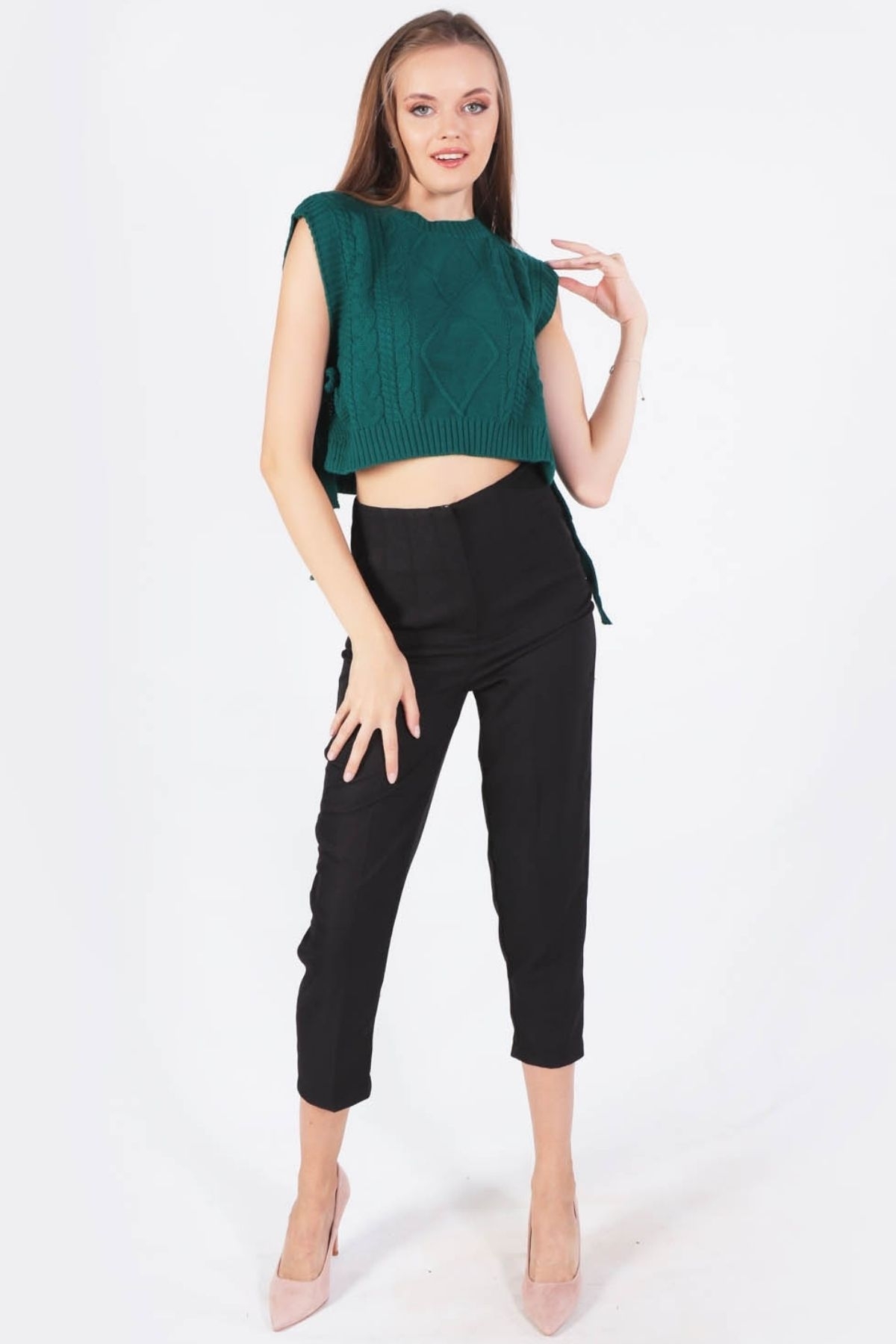 Nefti Yandan Bağlamalı Süveter 1536 - 4