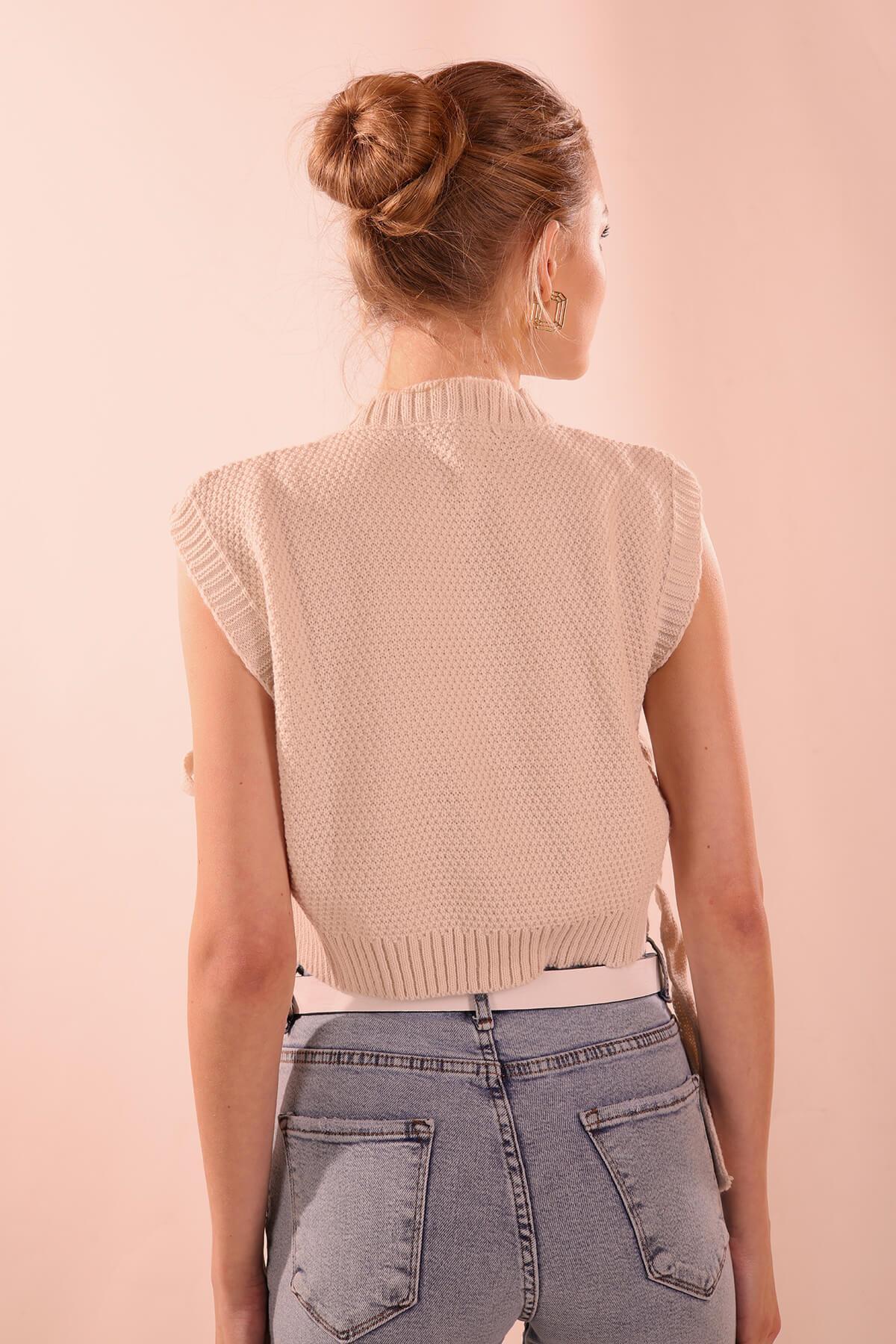 Taş Yandan Bağlamalı Süveter 1536 - 4