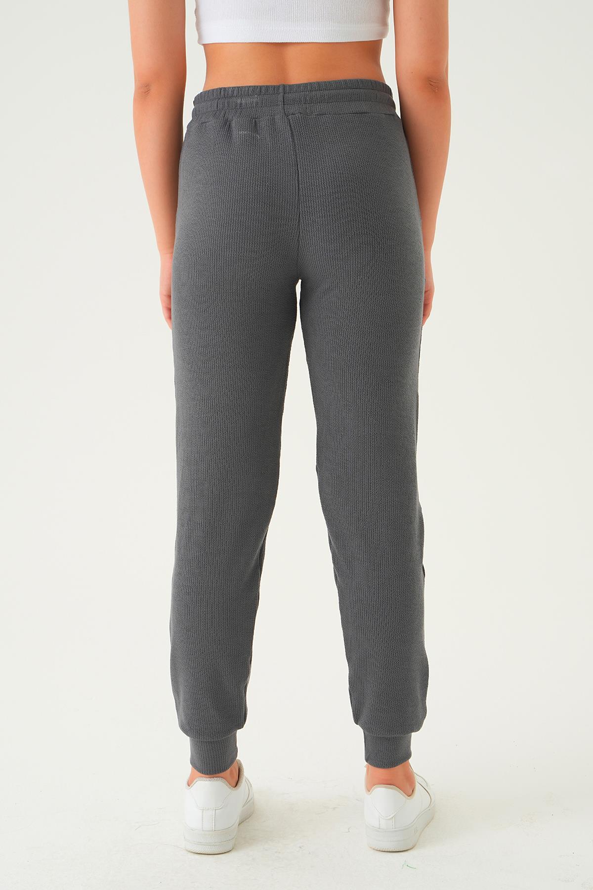 15816 Bel Bağcık Cepli Eşofman Antrasit - 2