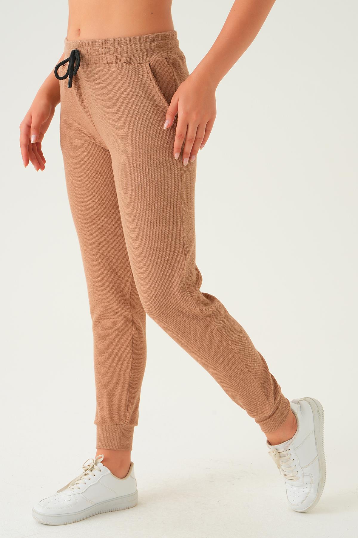 Kahve Bel Bağcık Cepli Eşofman 15816 - 4