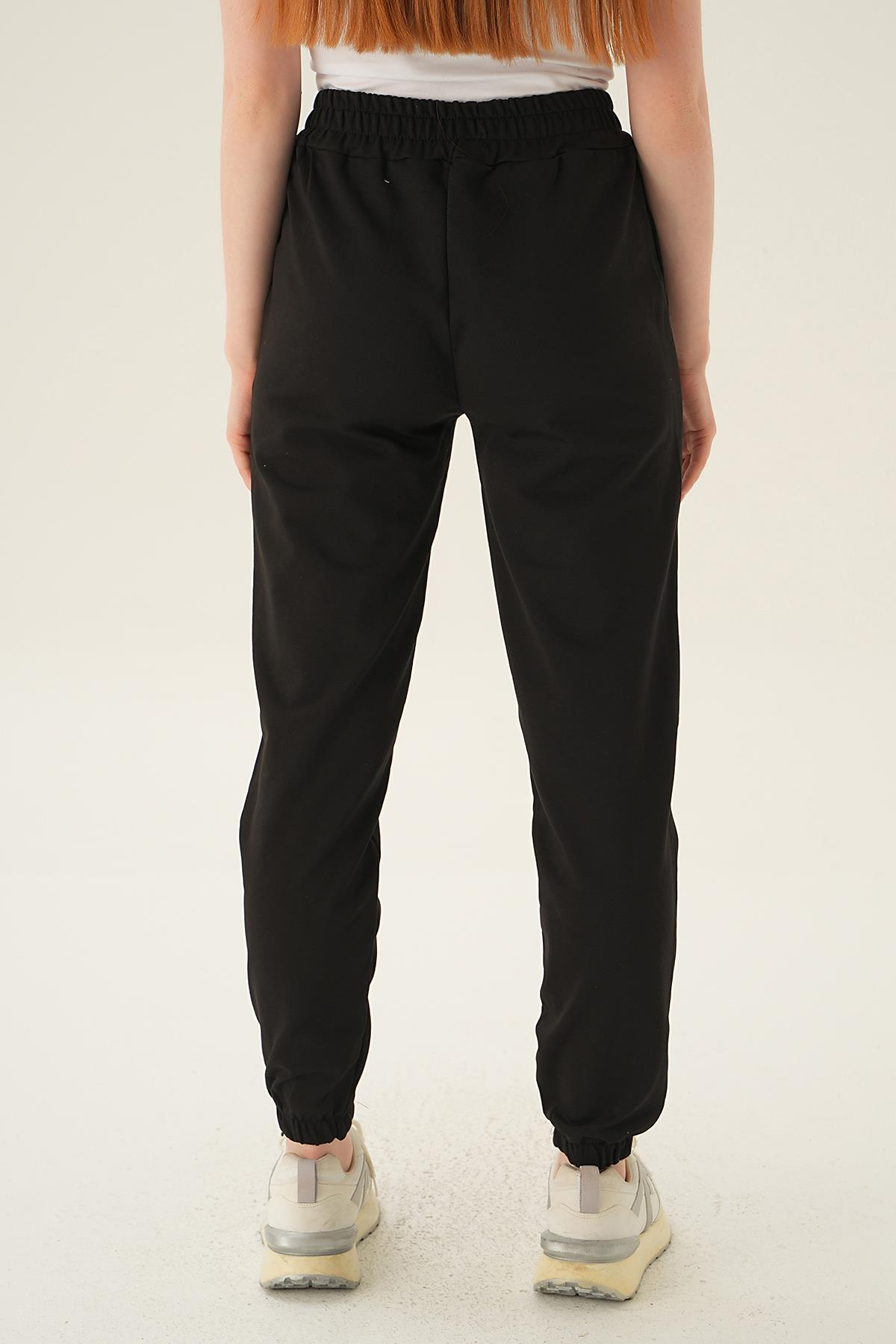 Siyah Bel Arma Detay Eşofman 15817 - 4