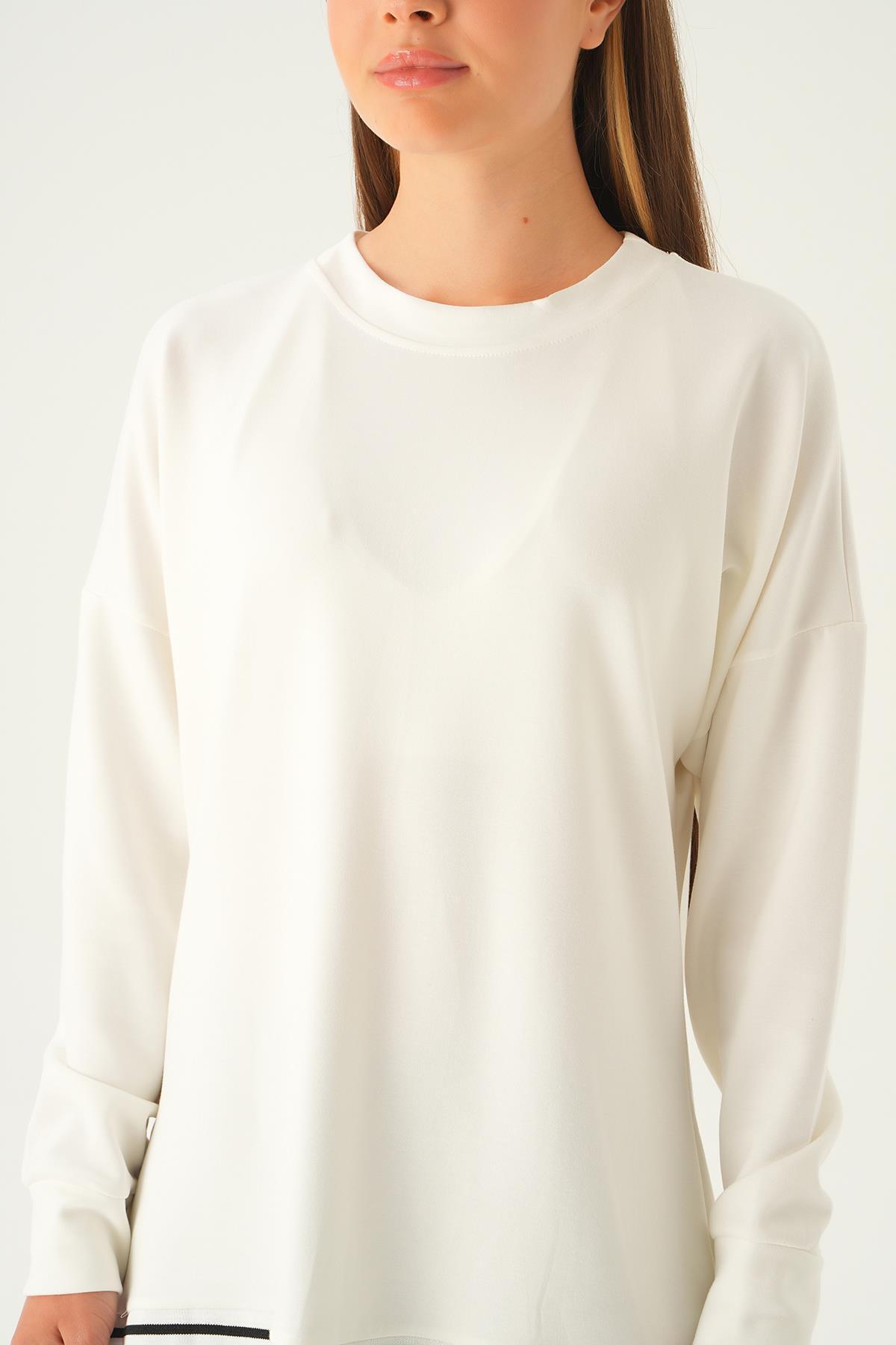 Ekru Etek Fırfır Detay Tunik 15824 - 6