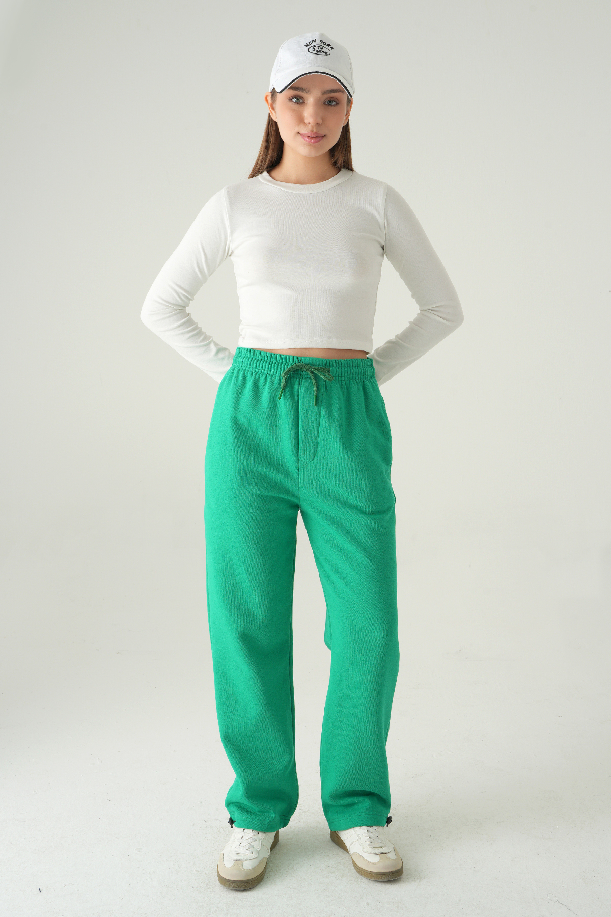 Benetton Yeşili Bel Bağcıklı Eşofman 1600 - 7