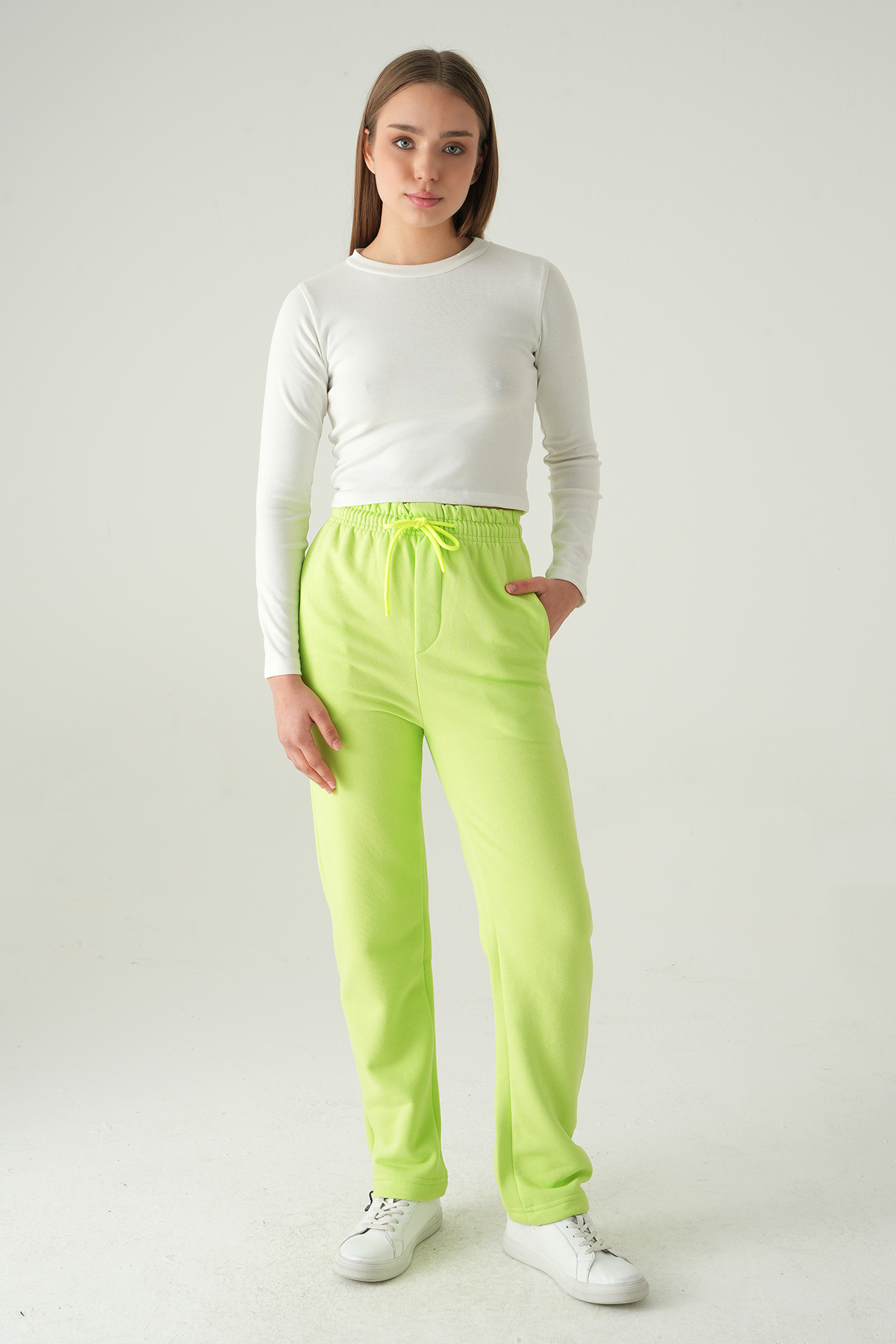 Fıstık Yeşili Bel Bağcıklı Eşofman 1600 - 6