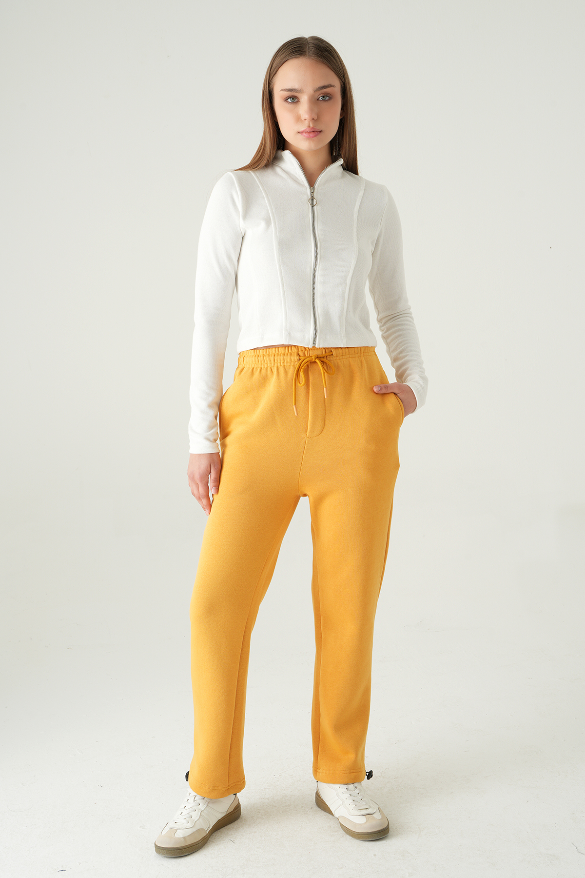 1600 Bel Bağcıklı Eşofman Hardal - RAYS