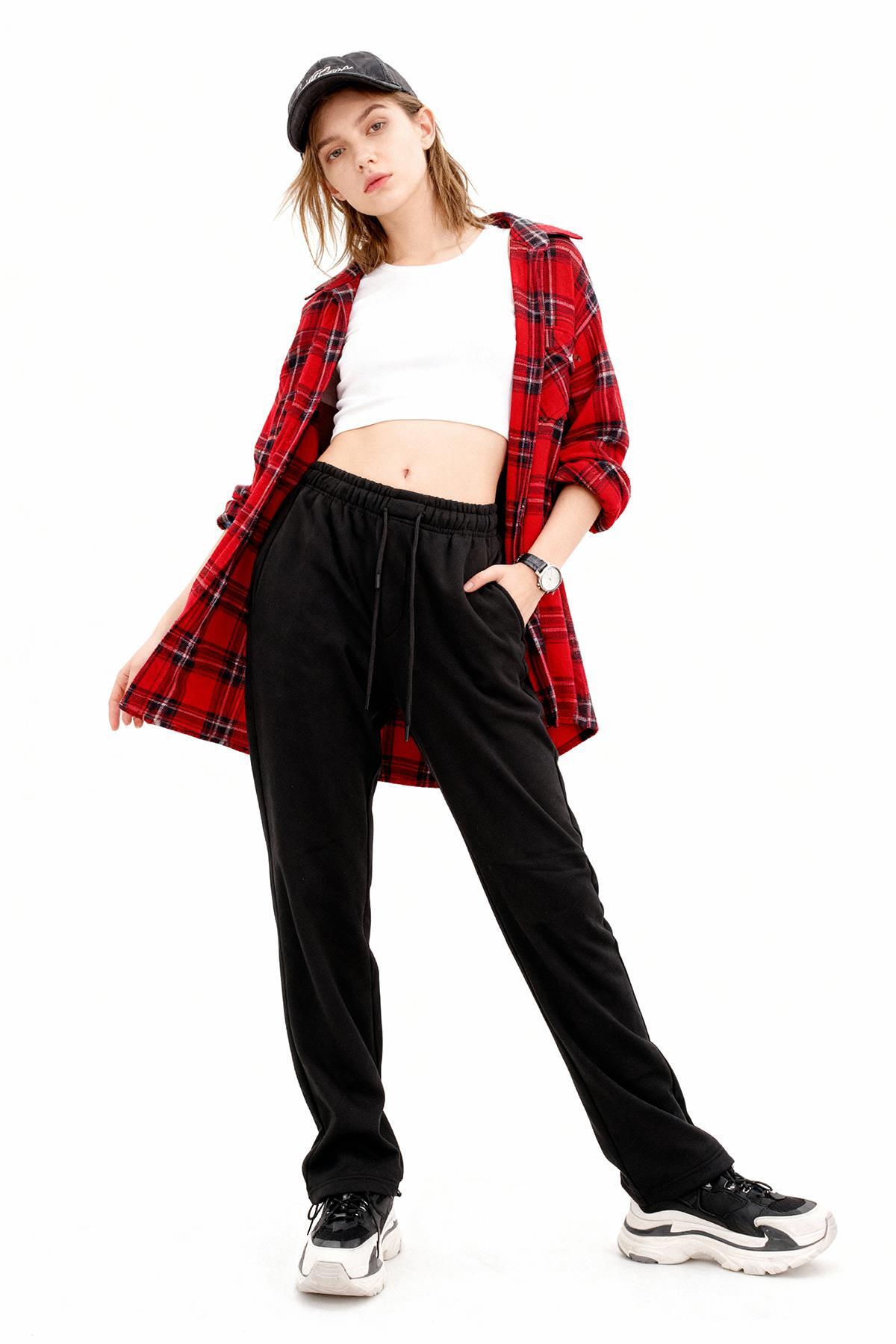 1600 Bel Bağcıklı Eşofman Siyah - RAYS