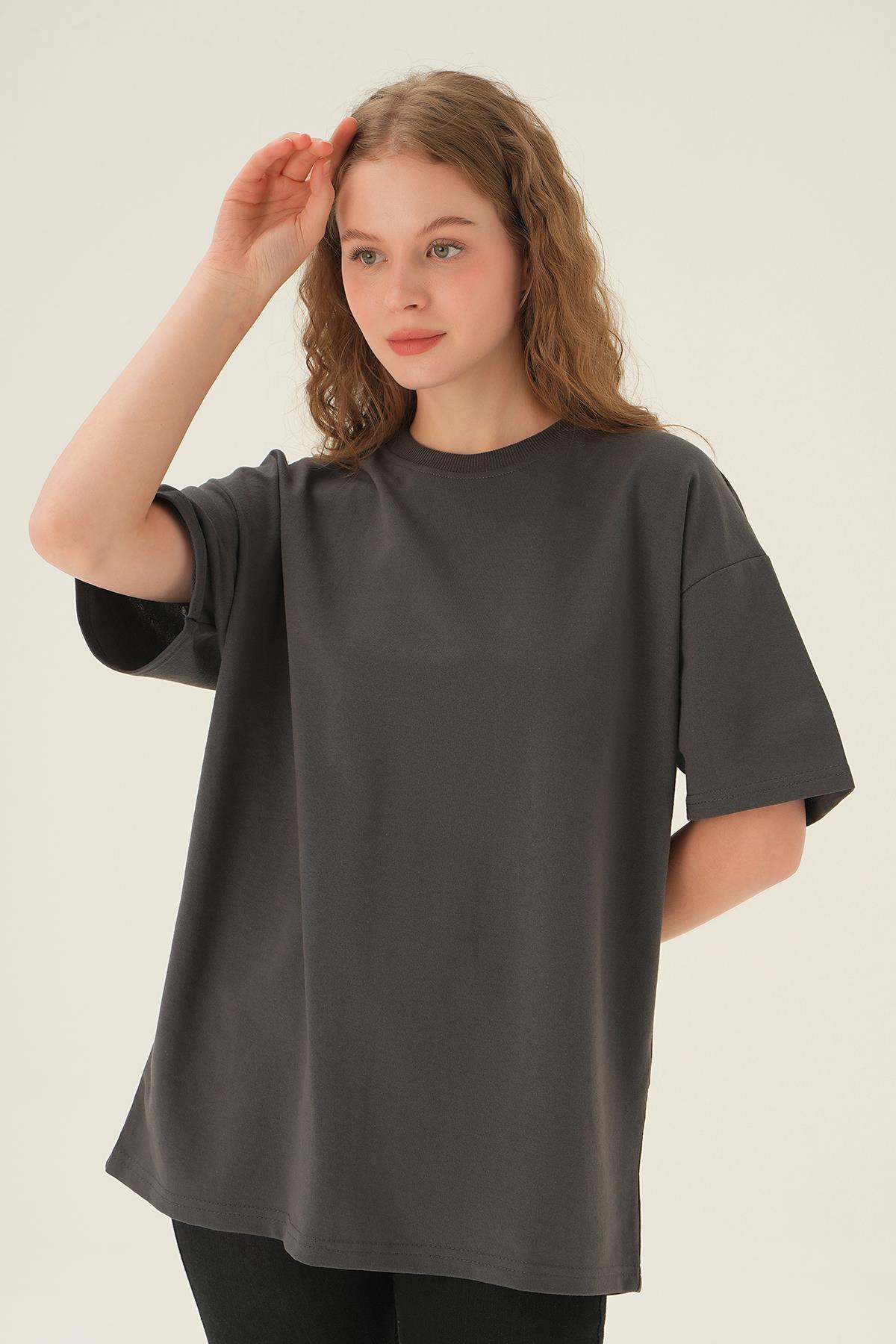 Füme Oversize Tişört TCR-1633 - 3