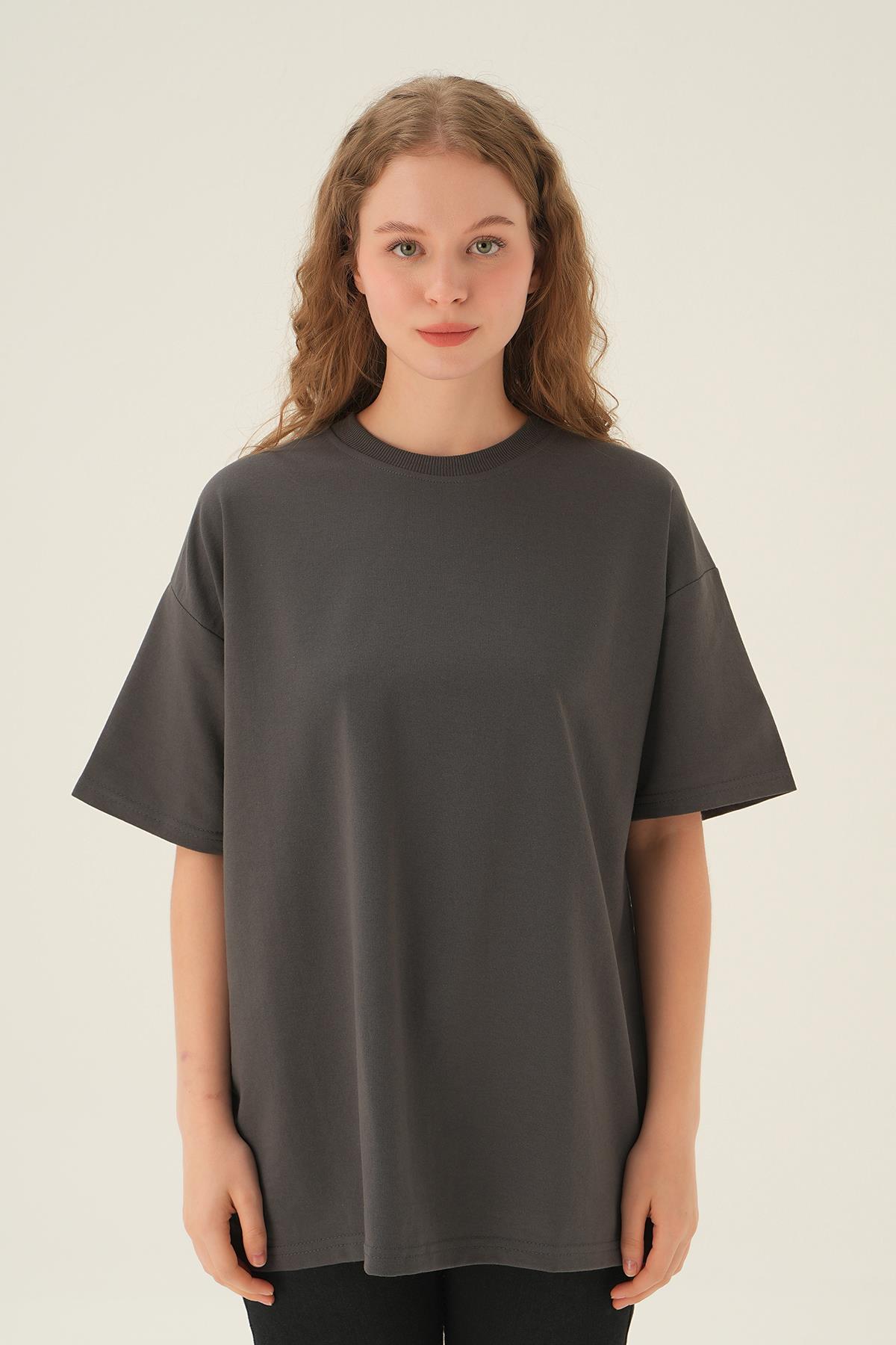Füme Oversize Tişört TCR-1633 - 6