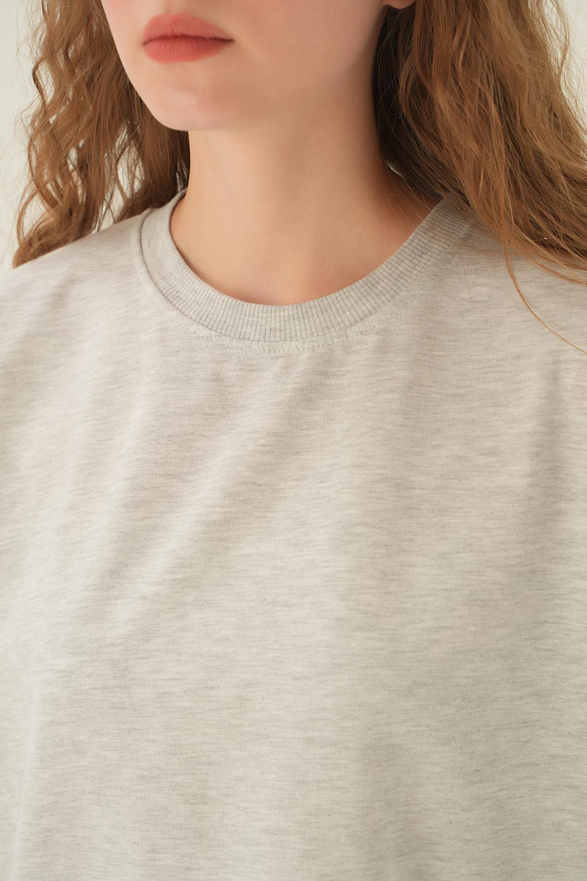 Gri Oversize Tişört TCR-1633 - 6