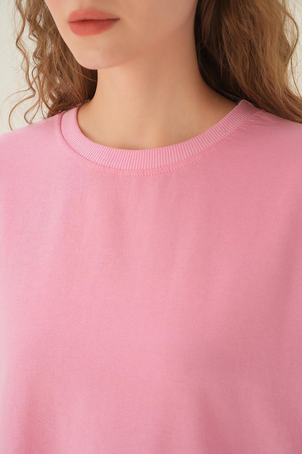 Pembe Oversize Tişört TCR-1633 - 6