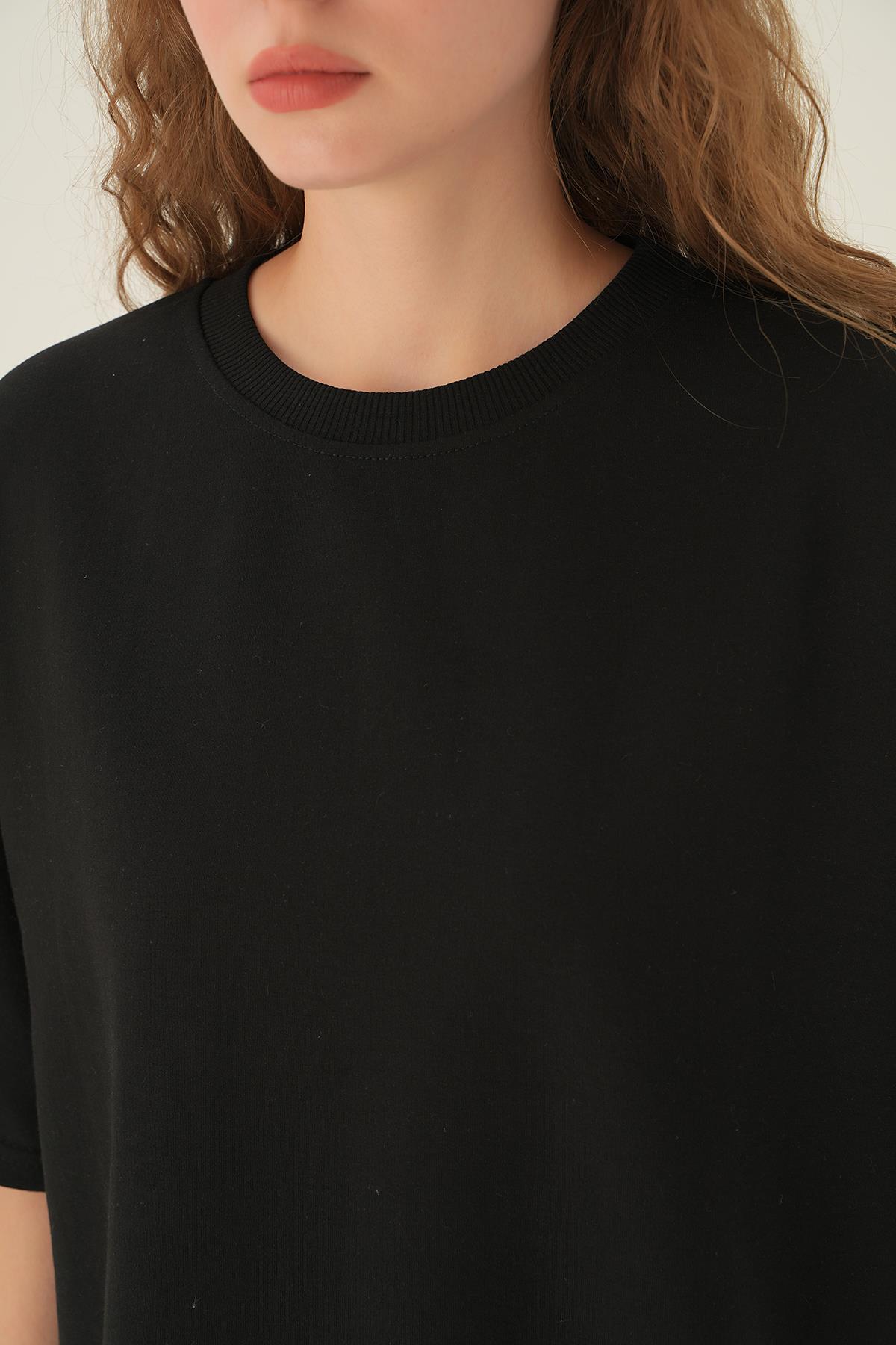 Siyah Oversize Tişört TCR-1633 - 5