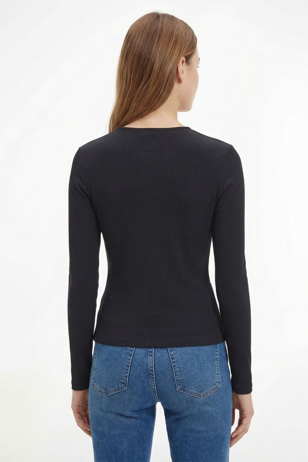 Siyah V Yaka Bluz 9021M - 3