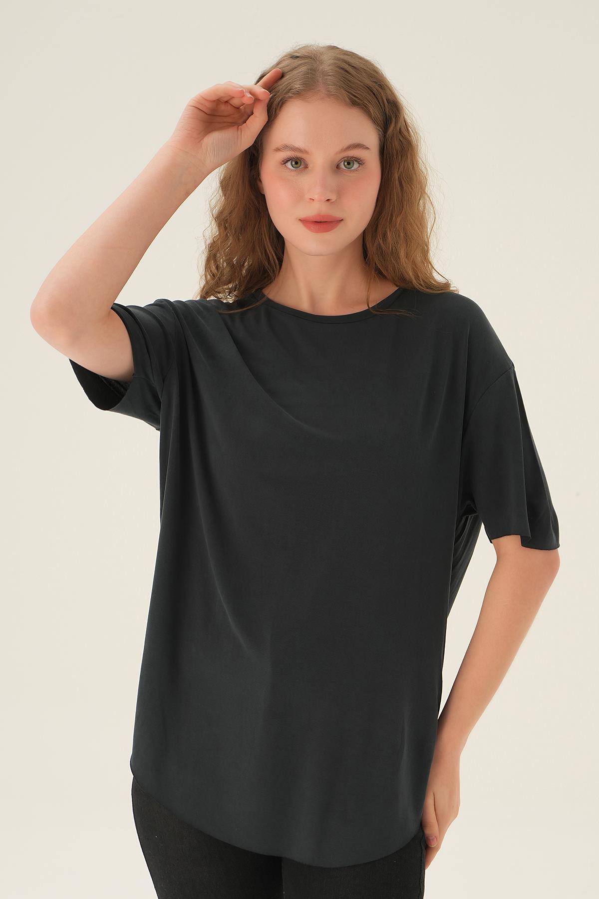 1695 Oysho Tişört Füme - 3