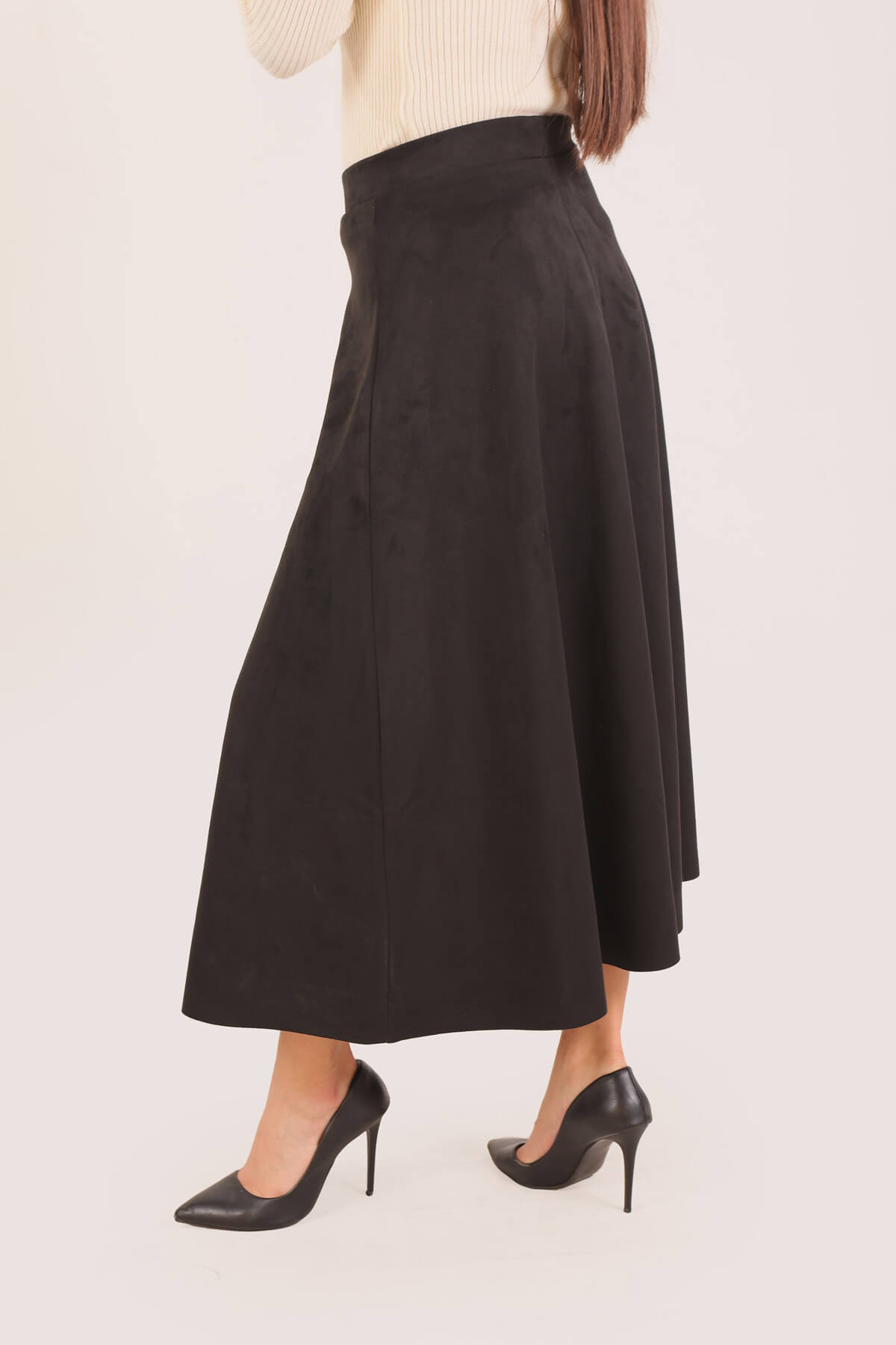 1695A Süet Mevlana Etek Siyah - 3