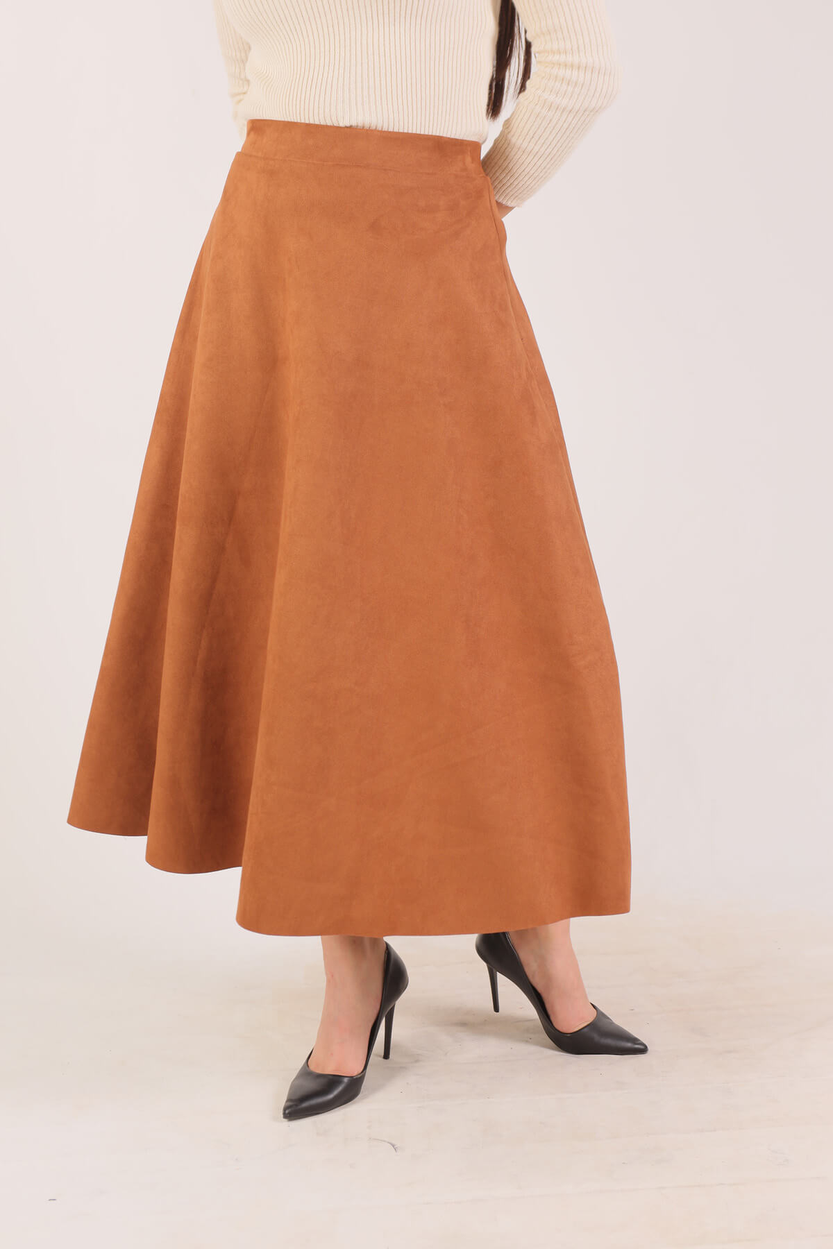 1695A Süet Mevlana Etek Taba - 4