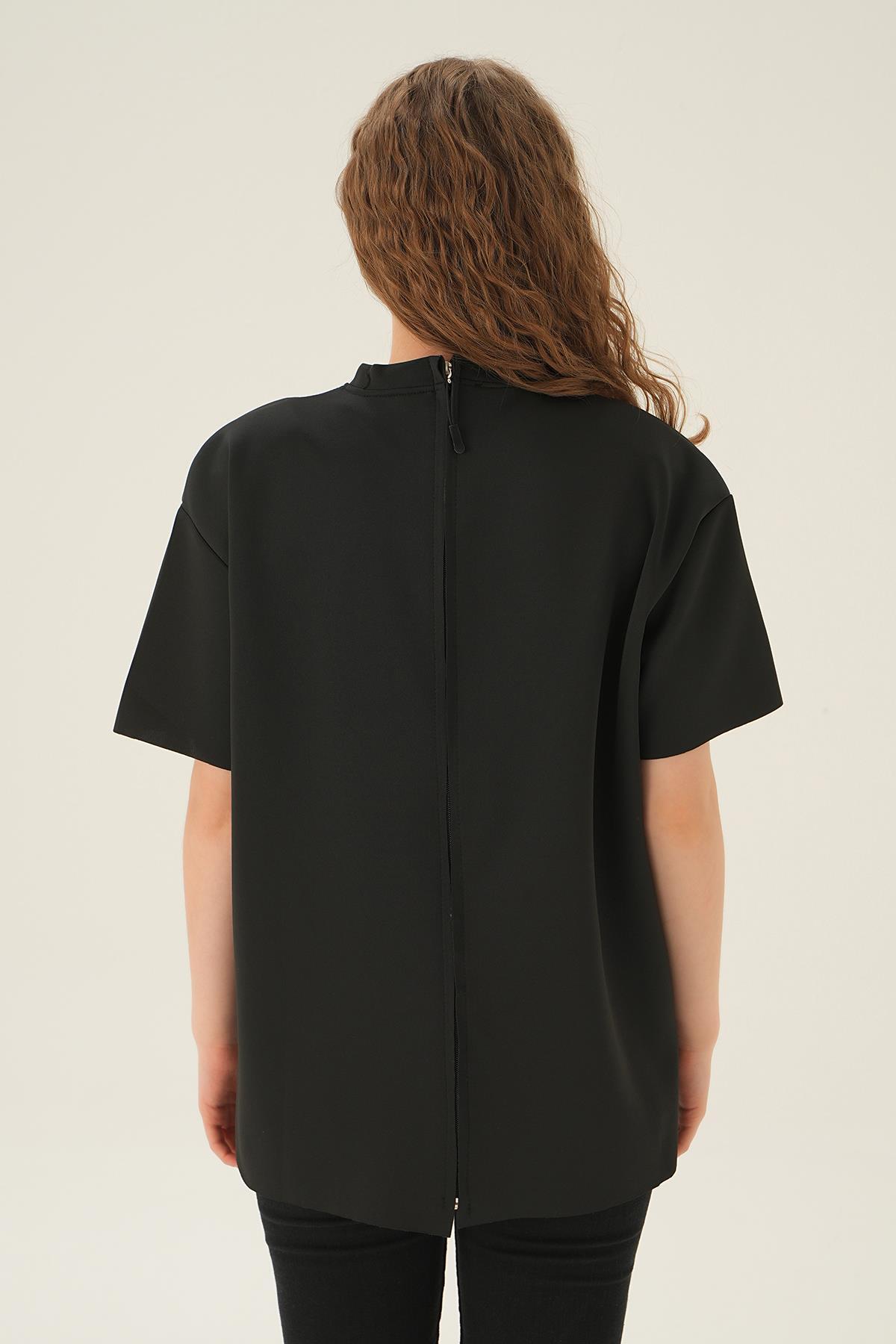 Siyah Dalgıç Cepli Tişört 1696 - 5