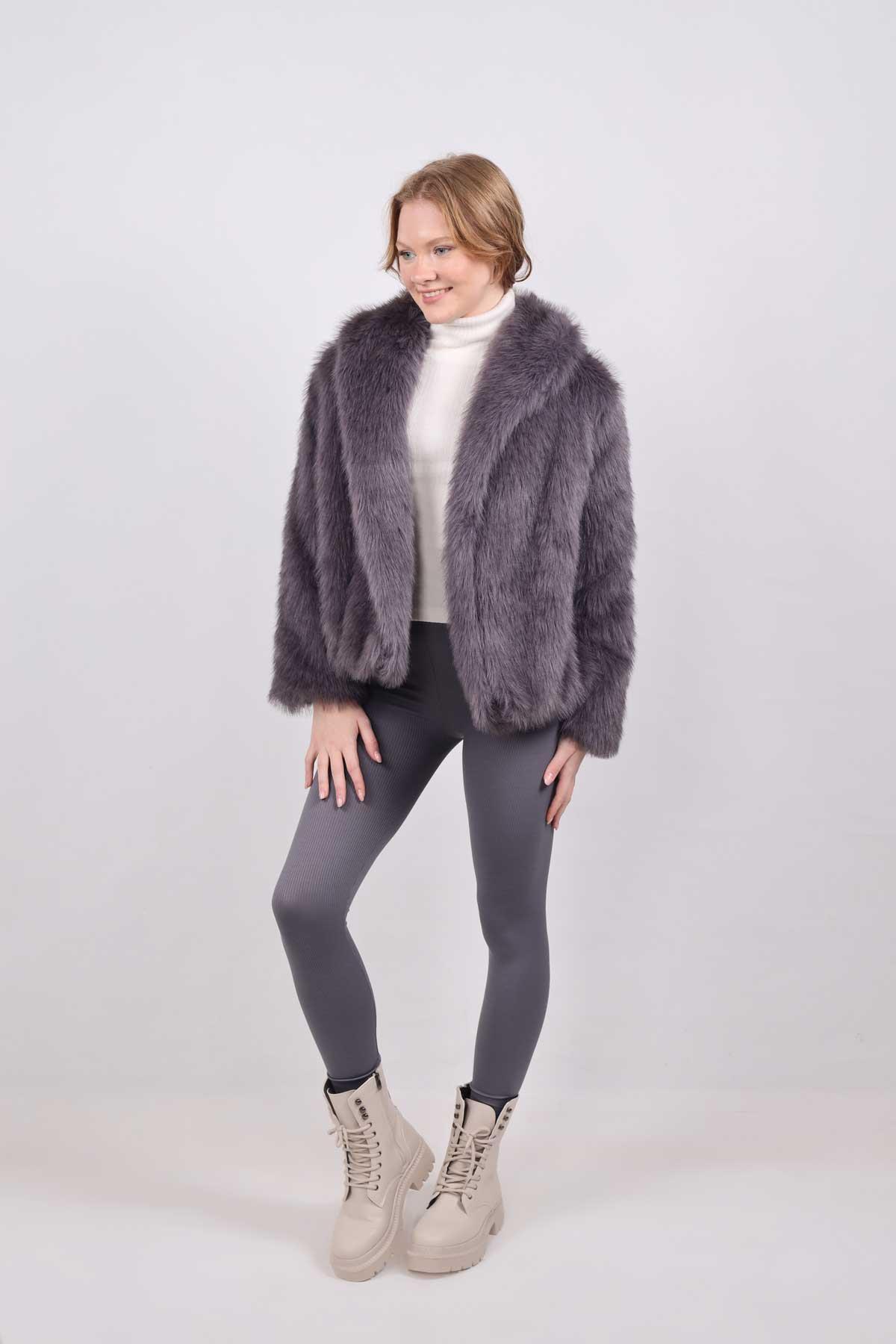 Antrasit Peluş Kürk 1773 - 4