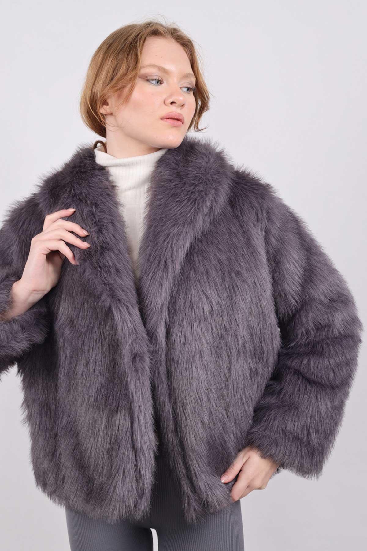 Antrasit Peluş Kürk 1773 - 5