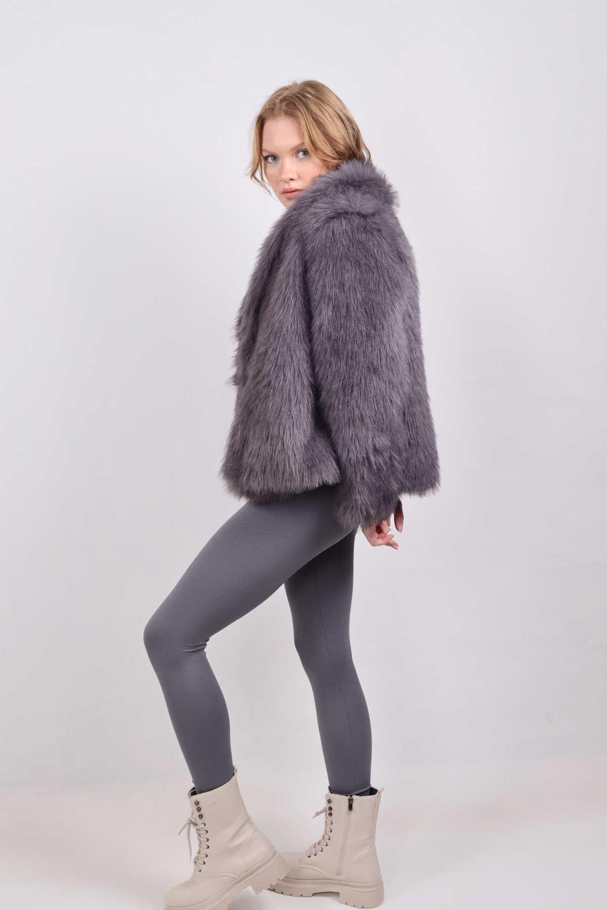 Antrasit Peluş Kürk 1773 - 8