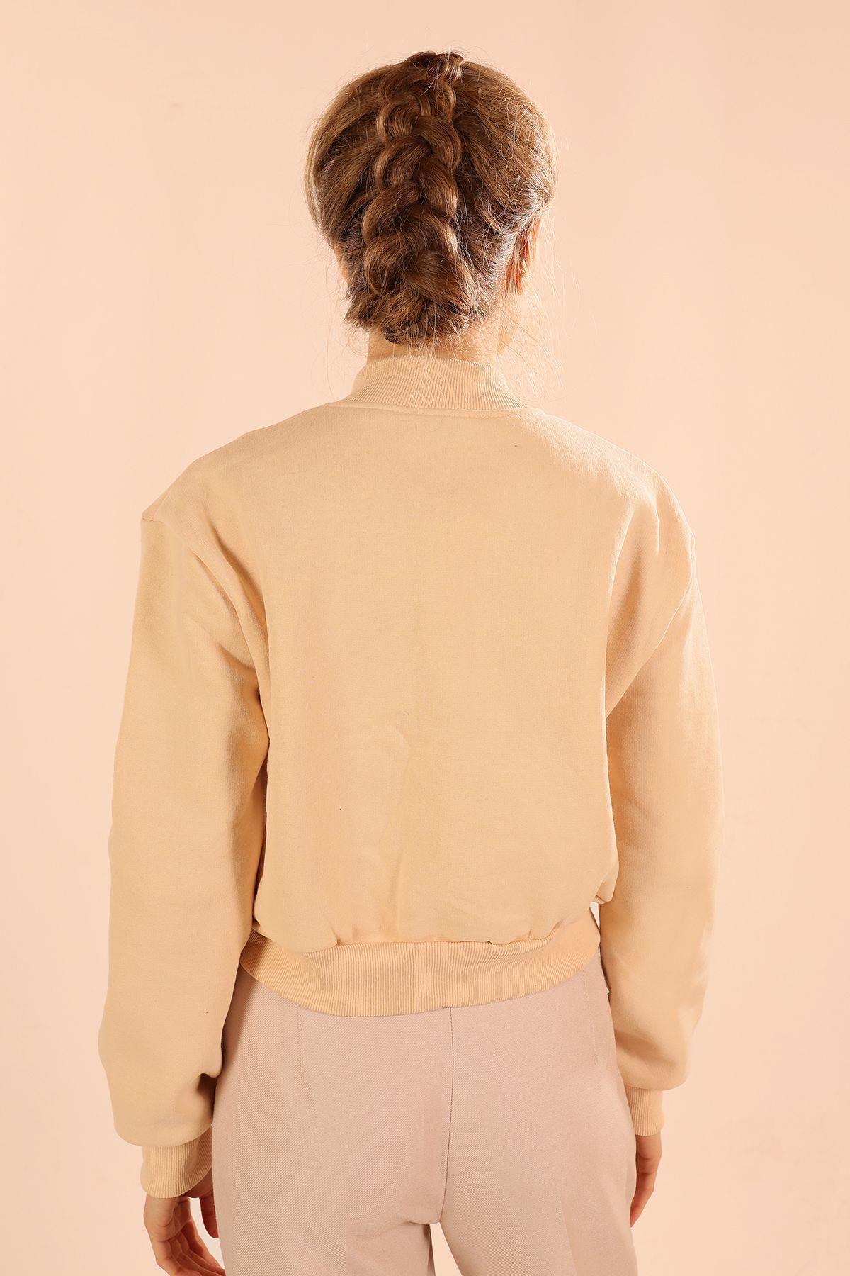 Taş Çift Cepli Çıtçıtlı Kısa Sweat 1785 - 4