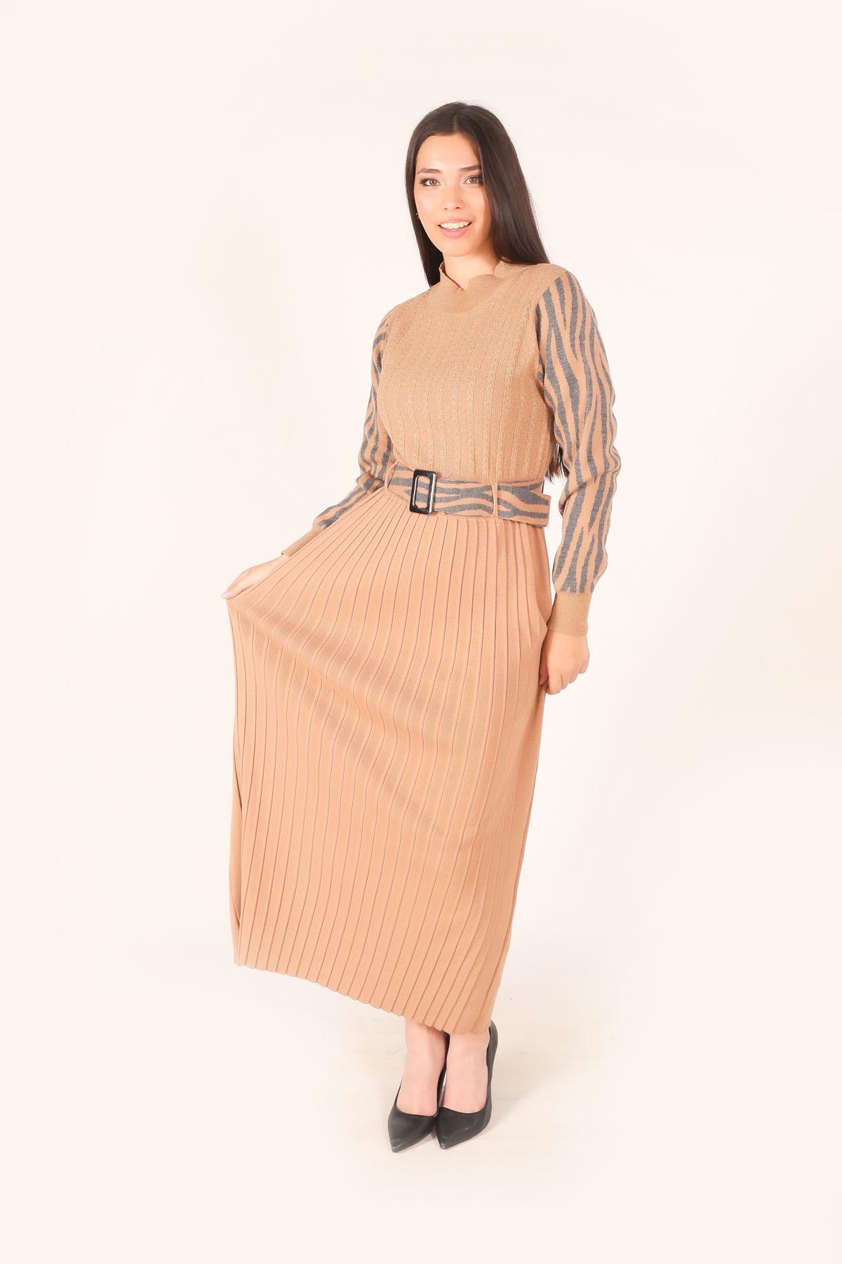 1795 Kolu Desenli Elbise Bisküvi 