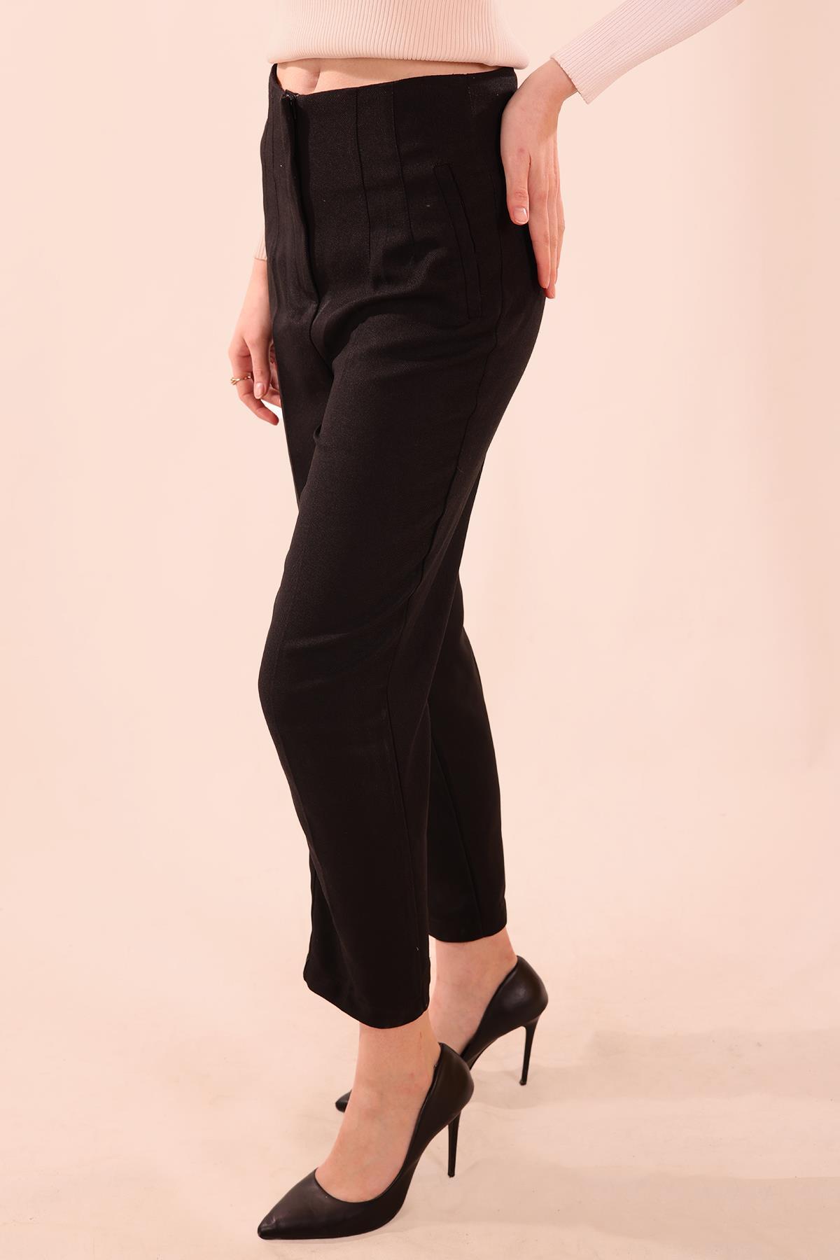 Siyah Fleto Cep Pantolon 1837 - 2