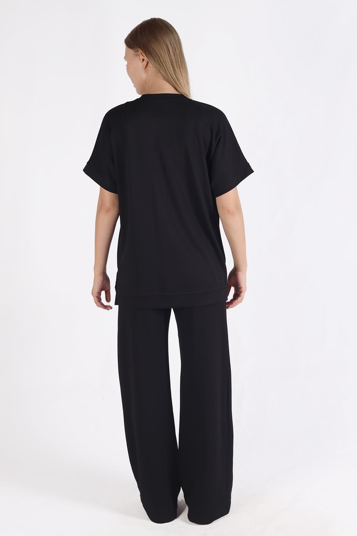 Siyah Kısa Kol Takım 18629 - 5