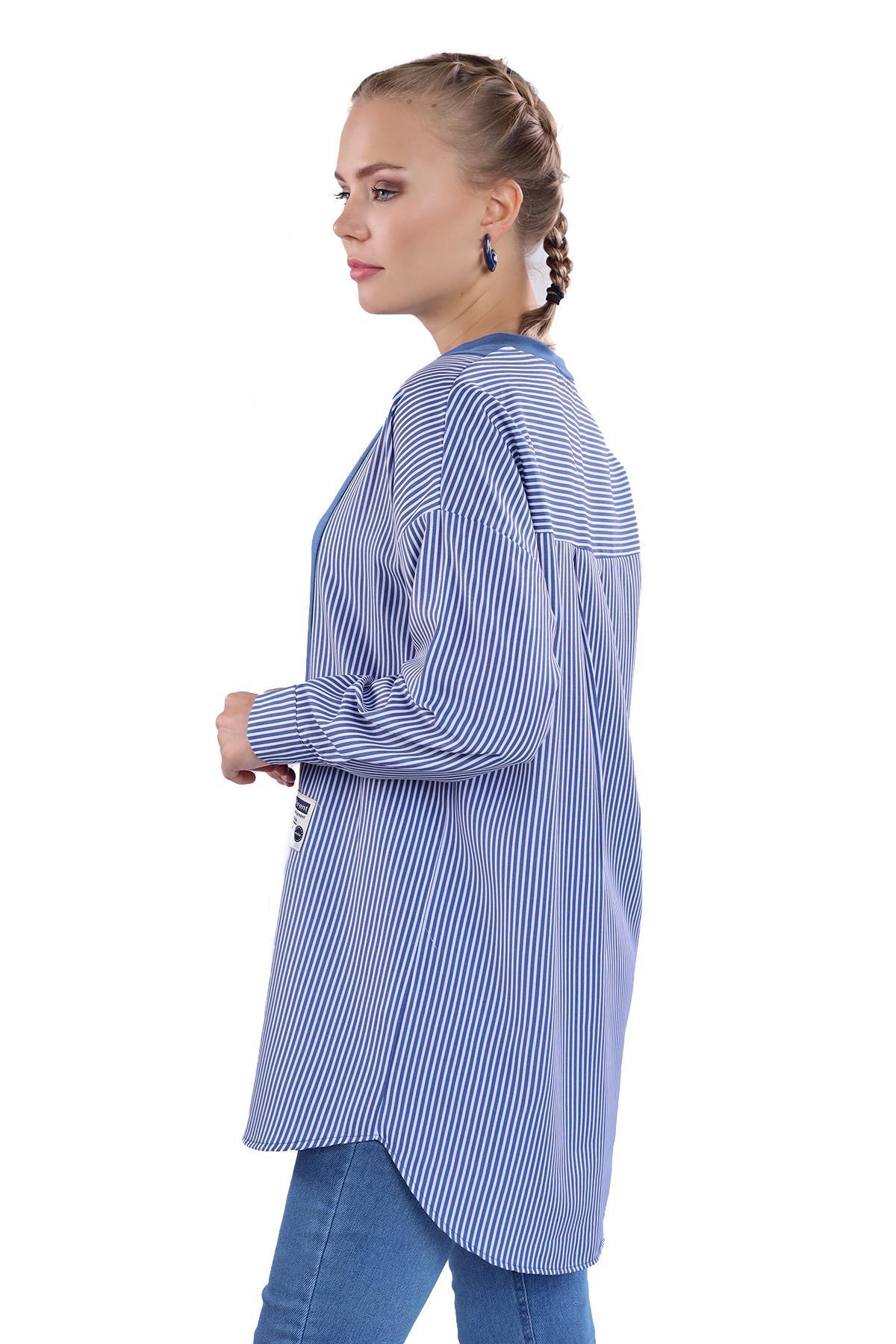 İndigo İki Renk Tunik 18638 - 5