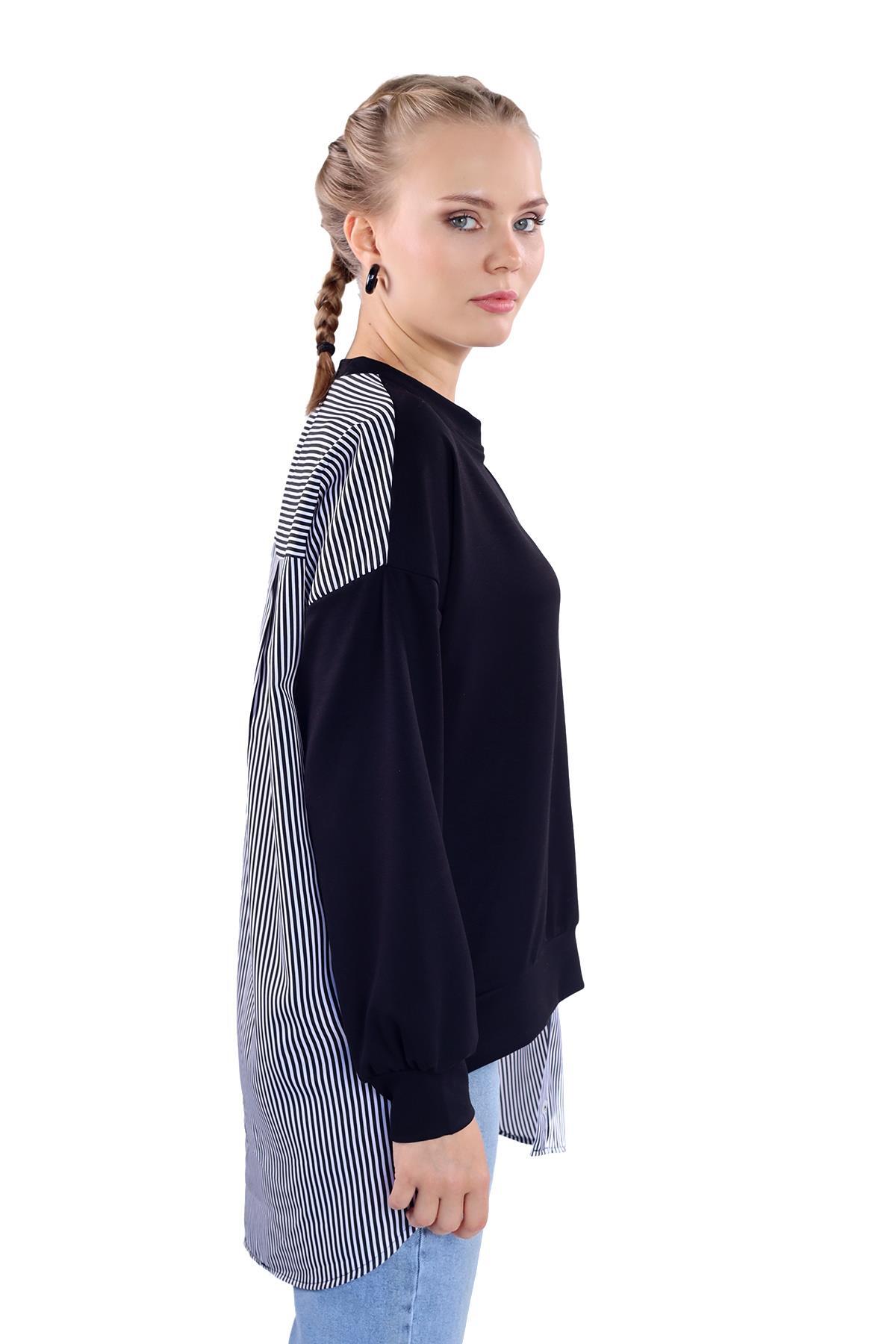 Siyah İki Renk Tunik 18638 - 2