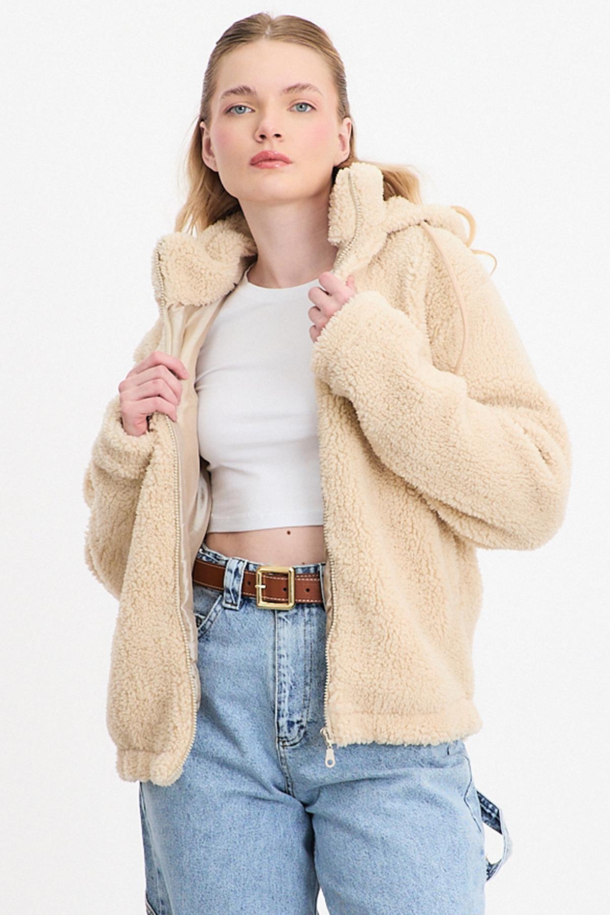 Taş Kapüşonlu Welsoft Hırka 18847 