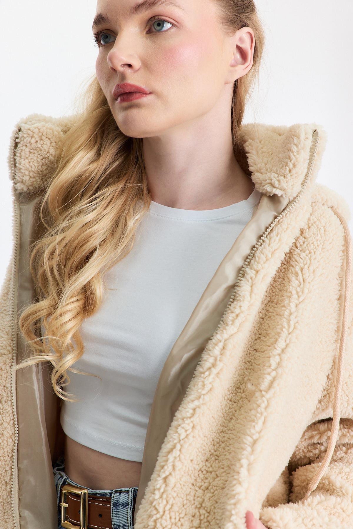 Taş Kapüşonlu Welsoft Hırka 18847 - 4