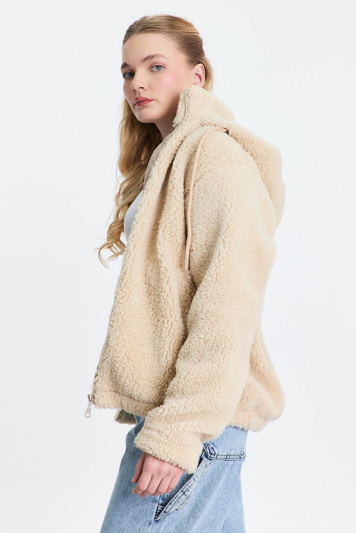 Taş Kapüşonlu Welsoft Hırka 18847 - 6