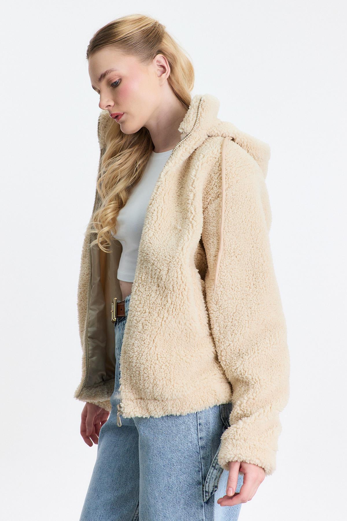 Taş Kapüşonlu Welsoft Hırka 18847 - 8