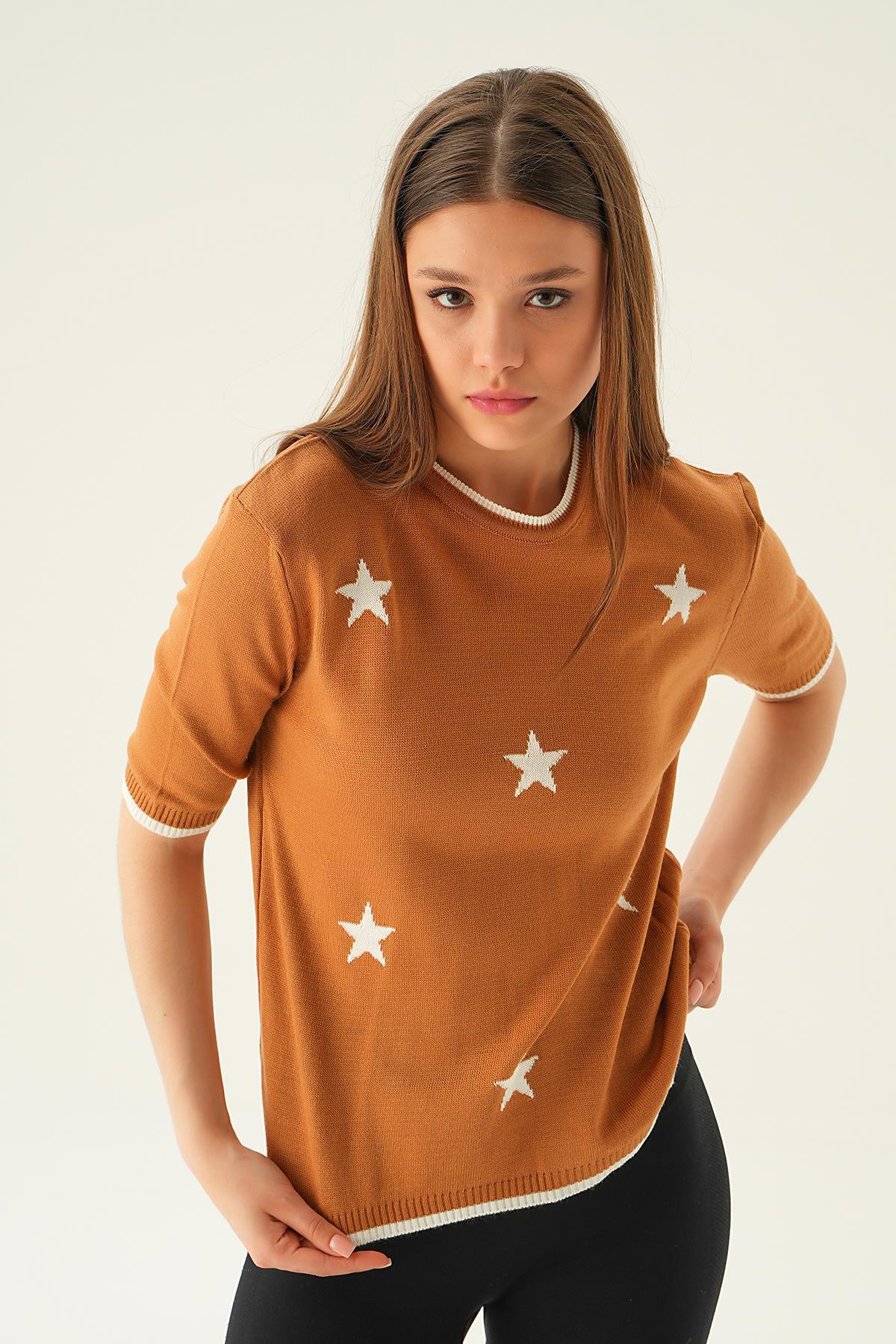 Camel Yıldız Detay Tişört 1901 - 3