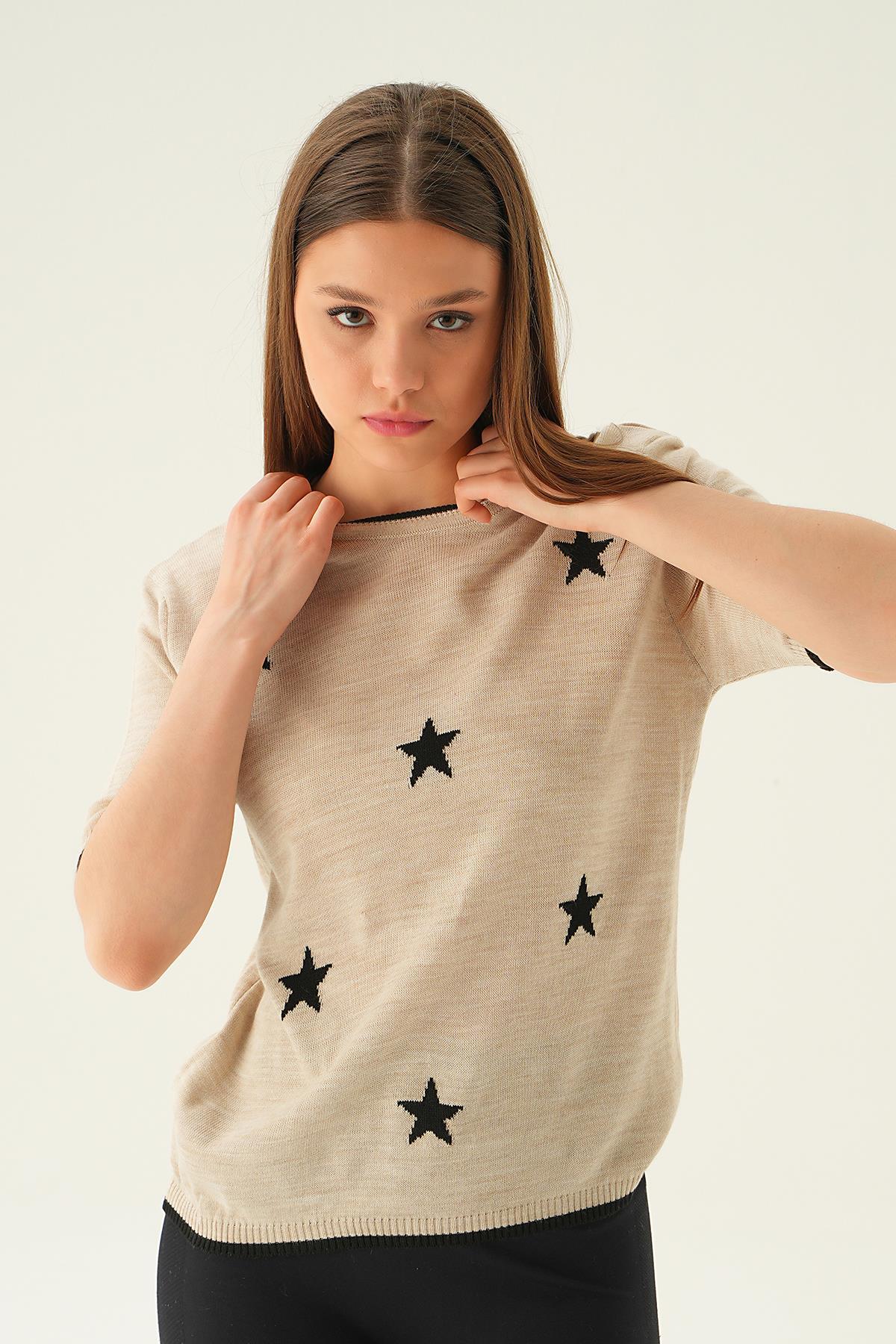 1901 Yıldız Detay Tişört Taş 