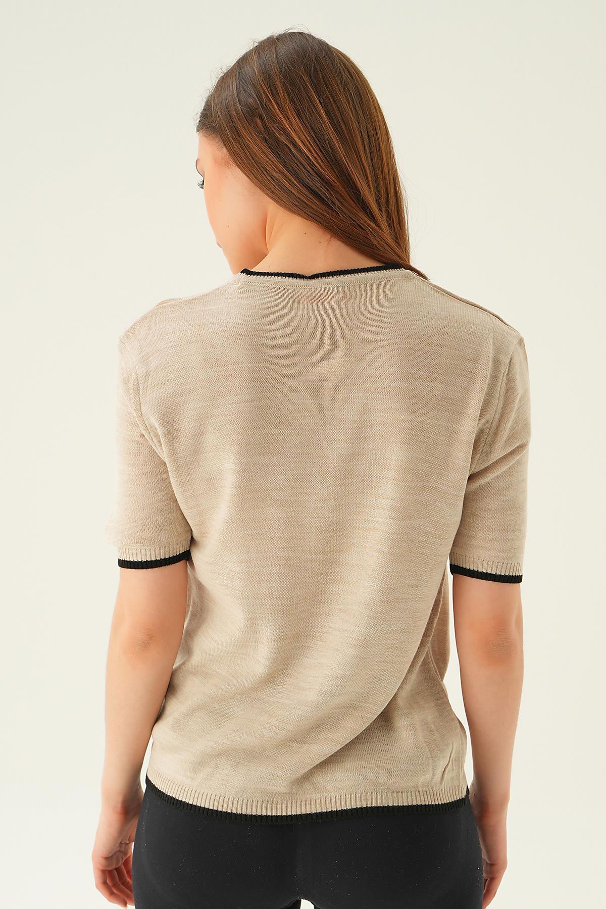 1901 Yıldız Detay Tişört Taş - 4