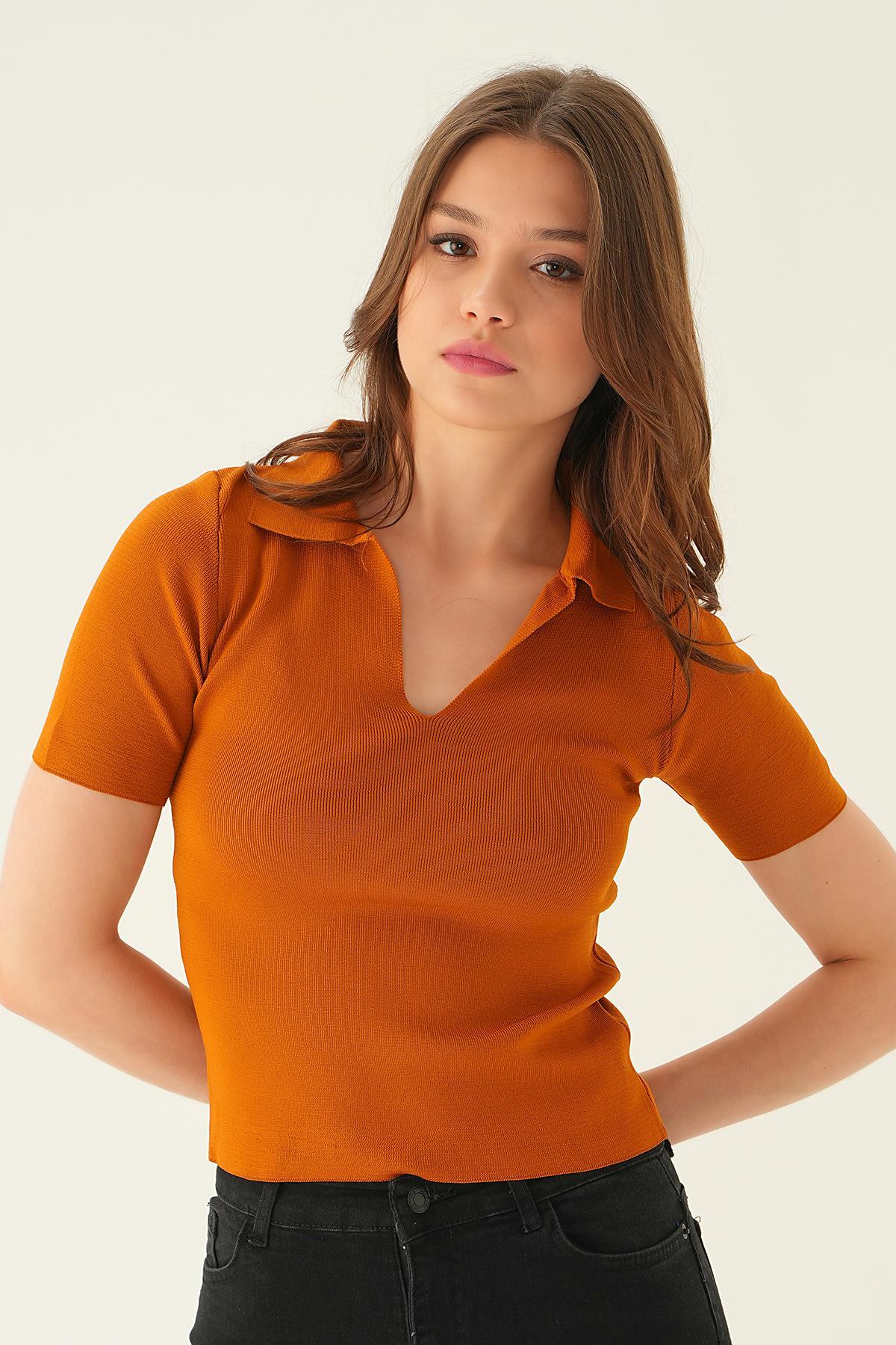 1905 Polo Yaka Tişört Hardal 