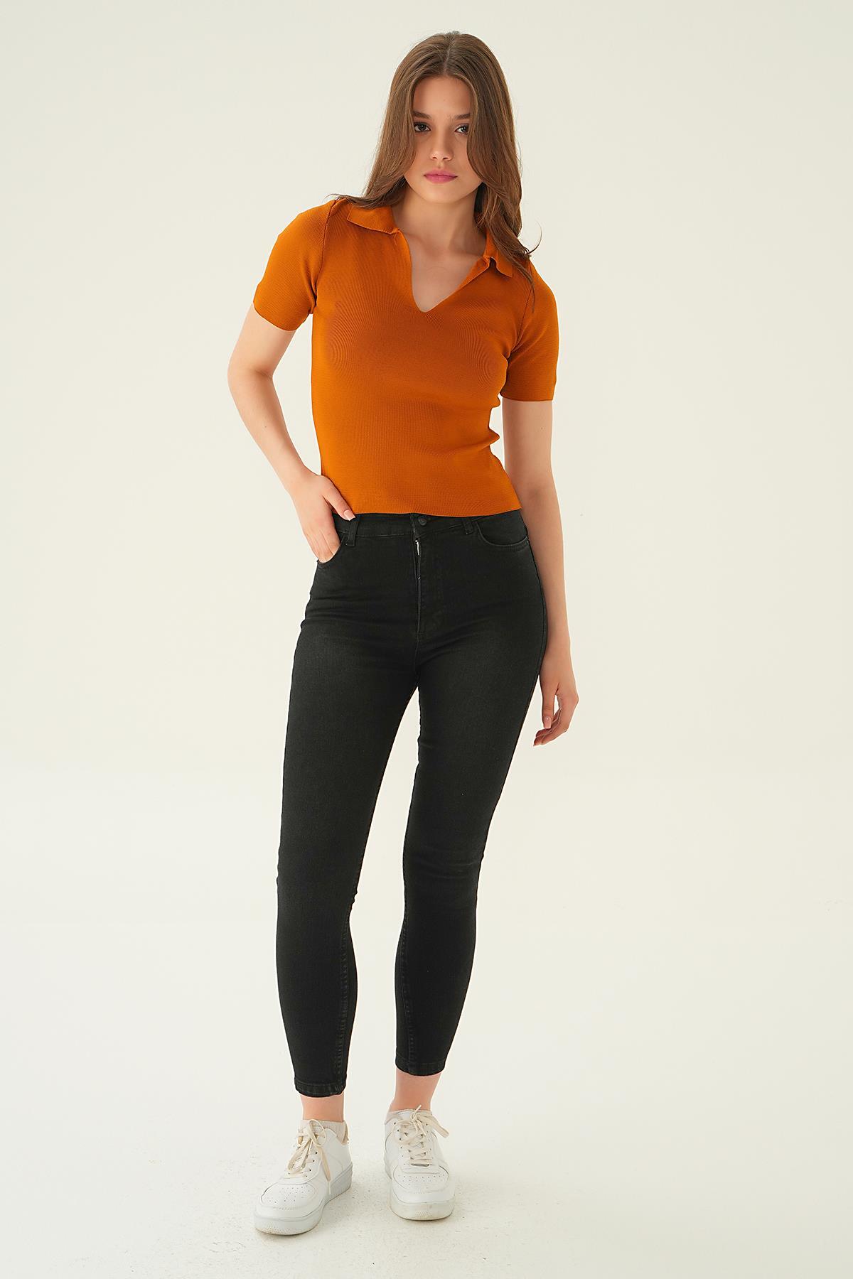 1905 Polo Yaka Tişört Hardal - 2