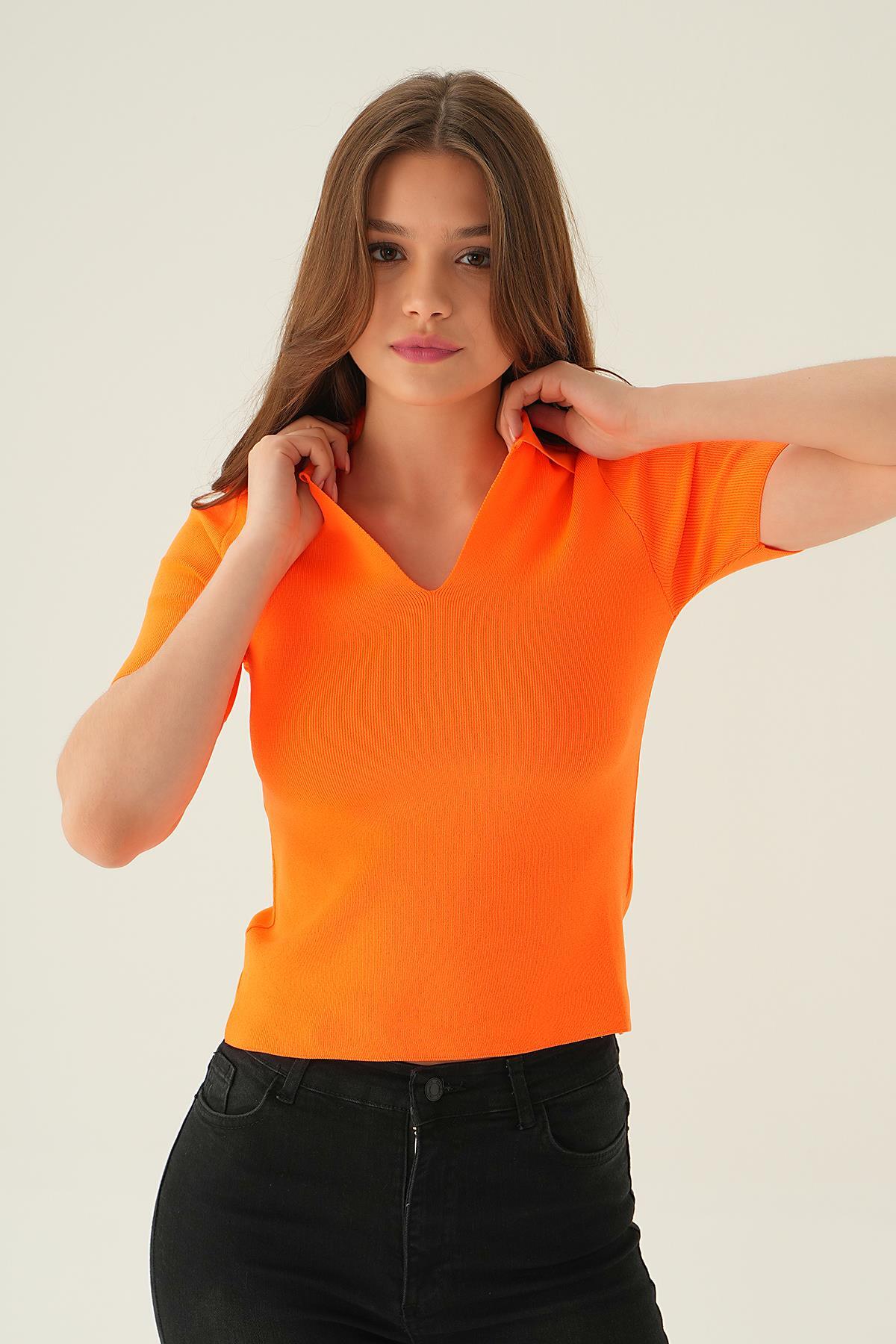 Orange Polo Yaka Tişört 1905 