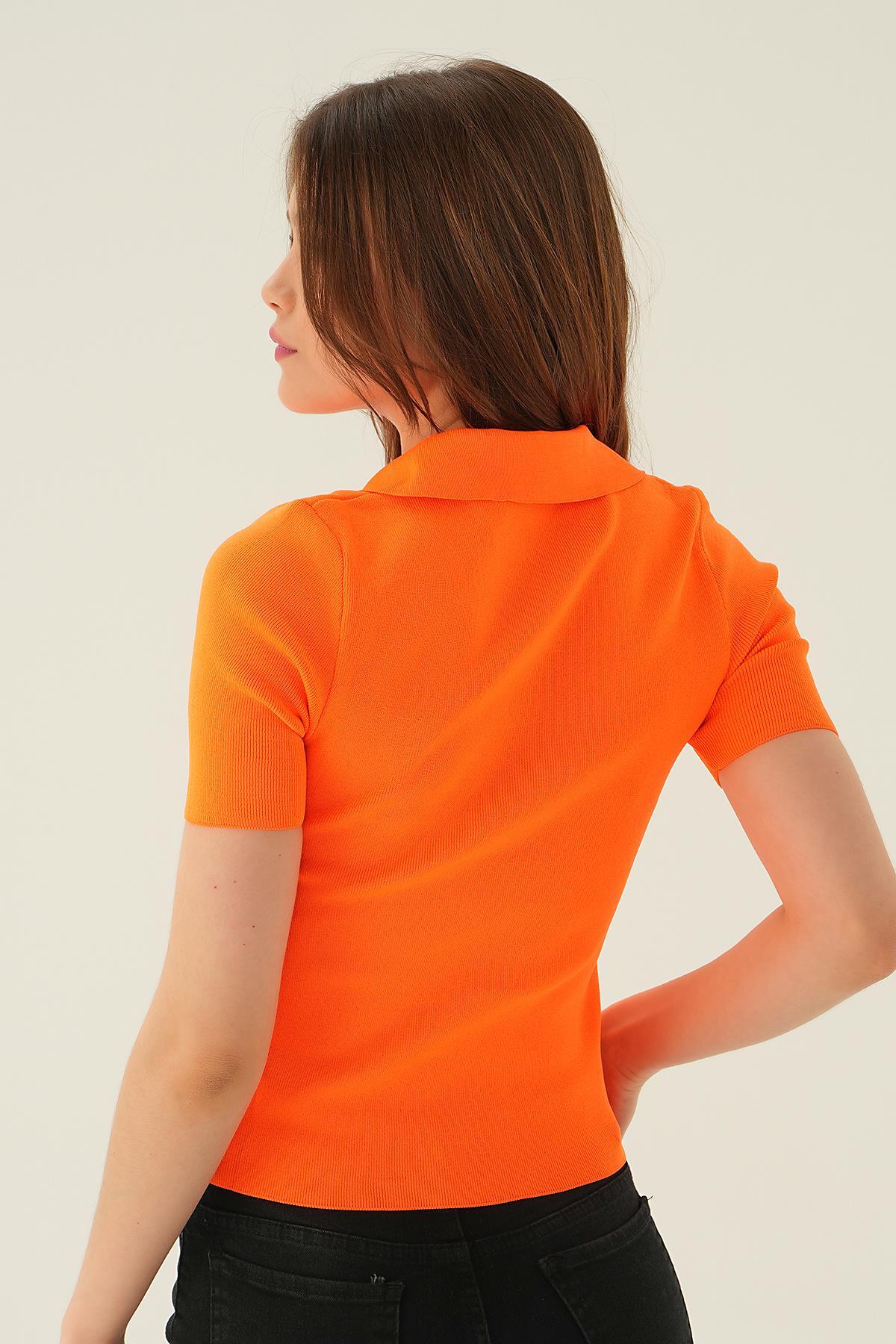 Orange Polo Yaka Tişört 1905 - 5