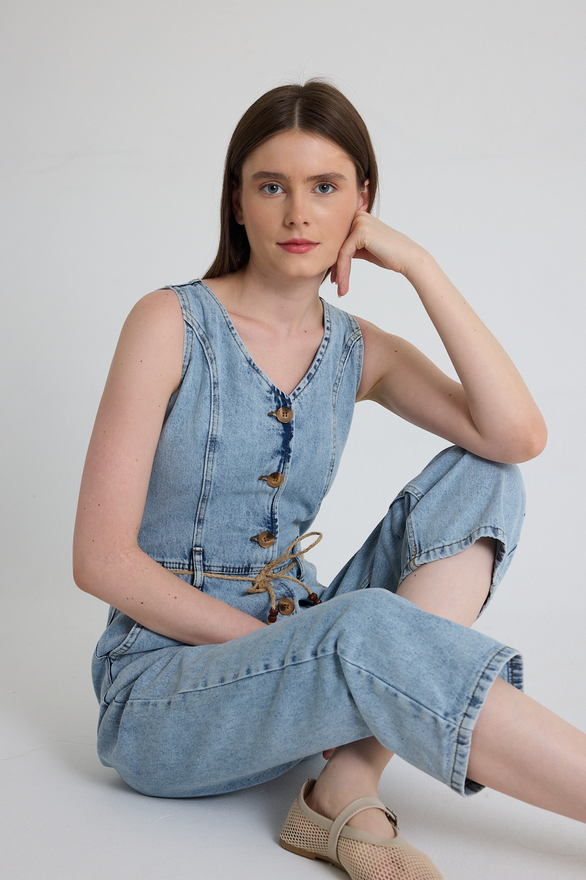 Buzkar Ön Bağlama Detaylı Düğmeli Tulum 1958 - 3