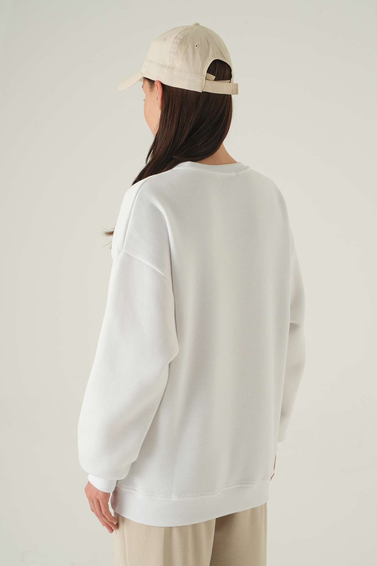 Bisiklet Yaka Sweat 1984 Ekru - 5