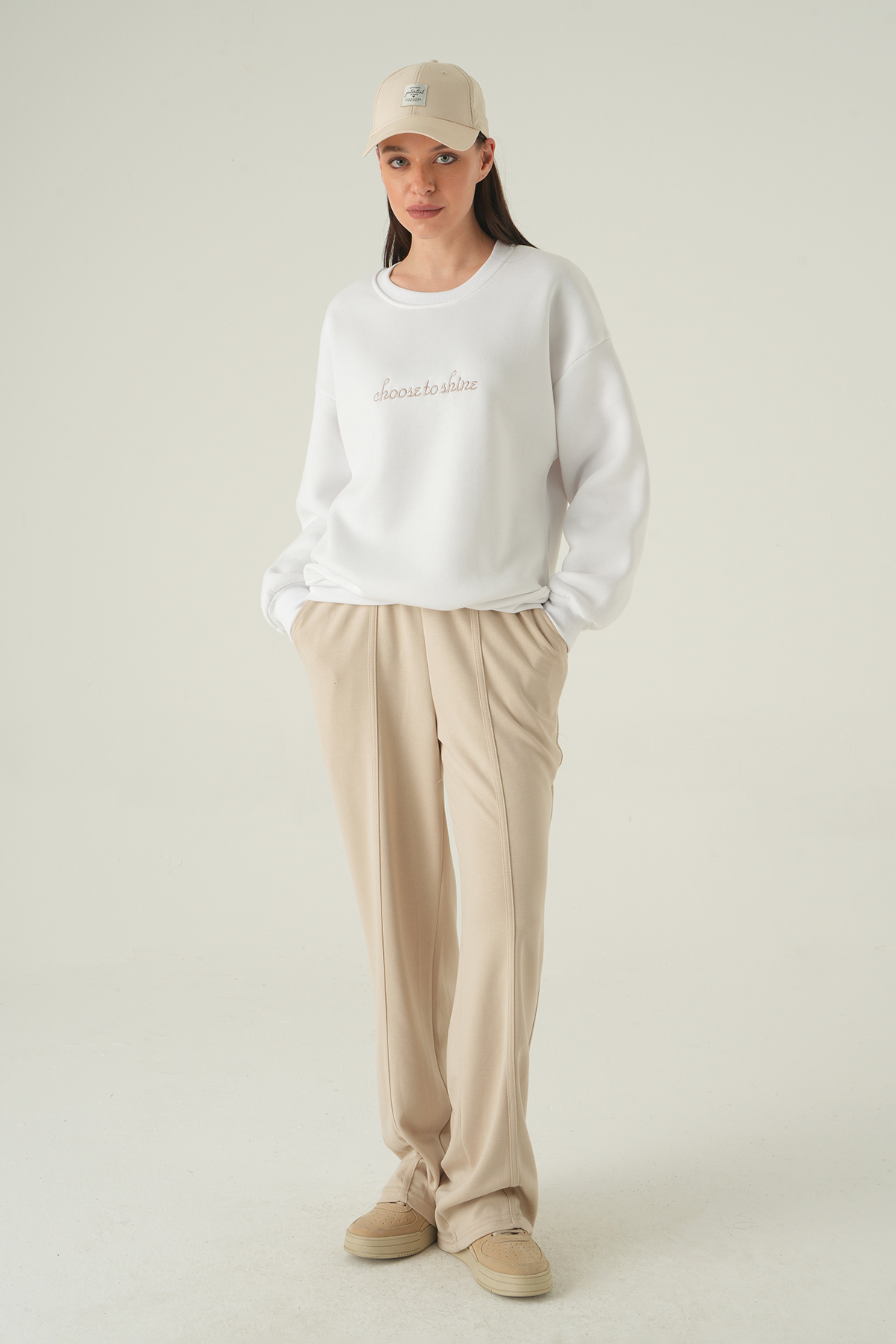 Ekru Bisiklet Yaka Sweat 1984 - 7