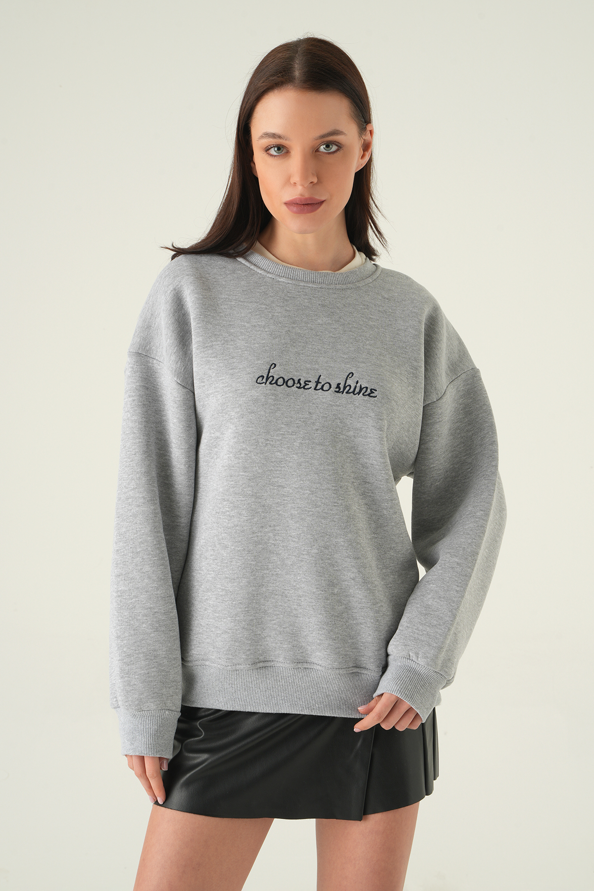 Gri Bisiklet Yaka Sweat 1984 - 6