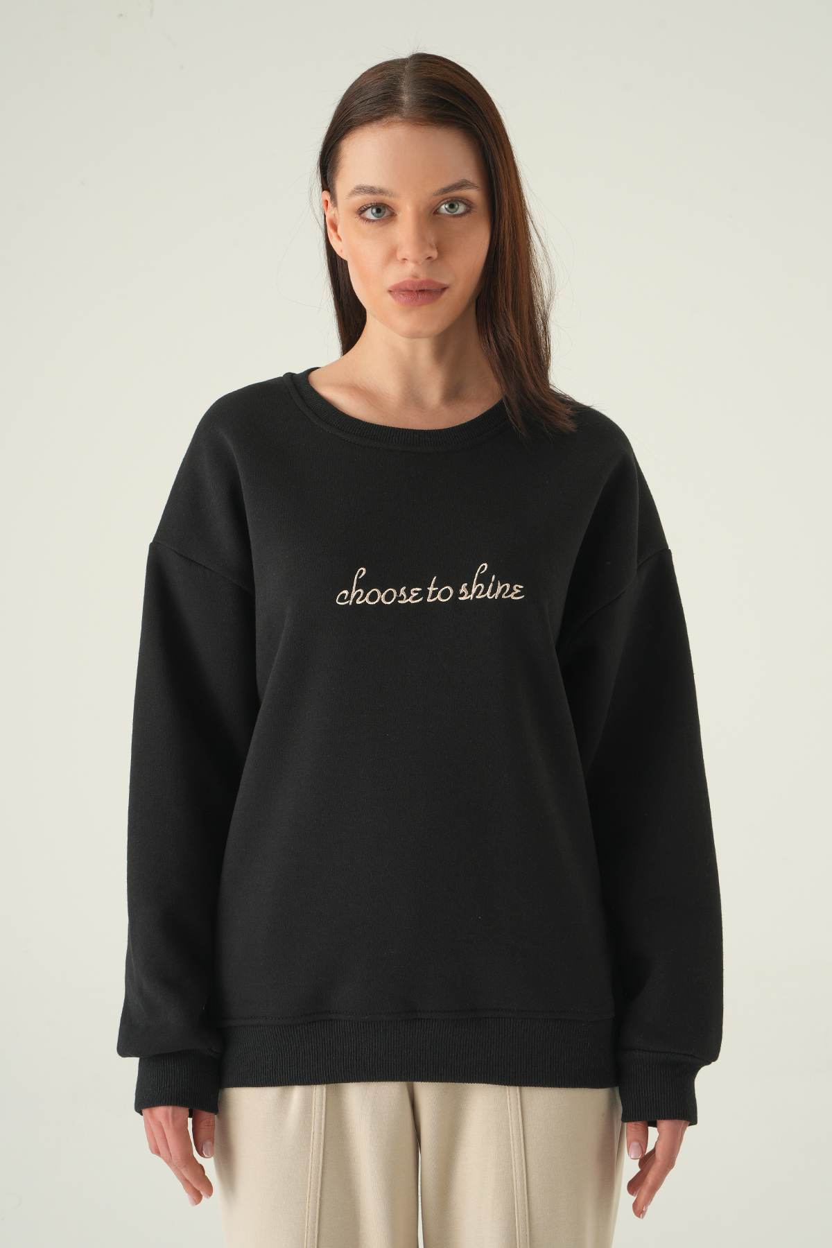 1984 Bisiklet Yaka Sweat Siyah - RAYS