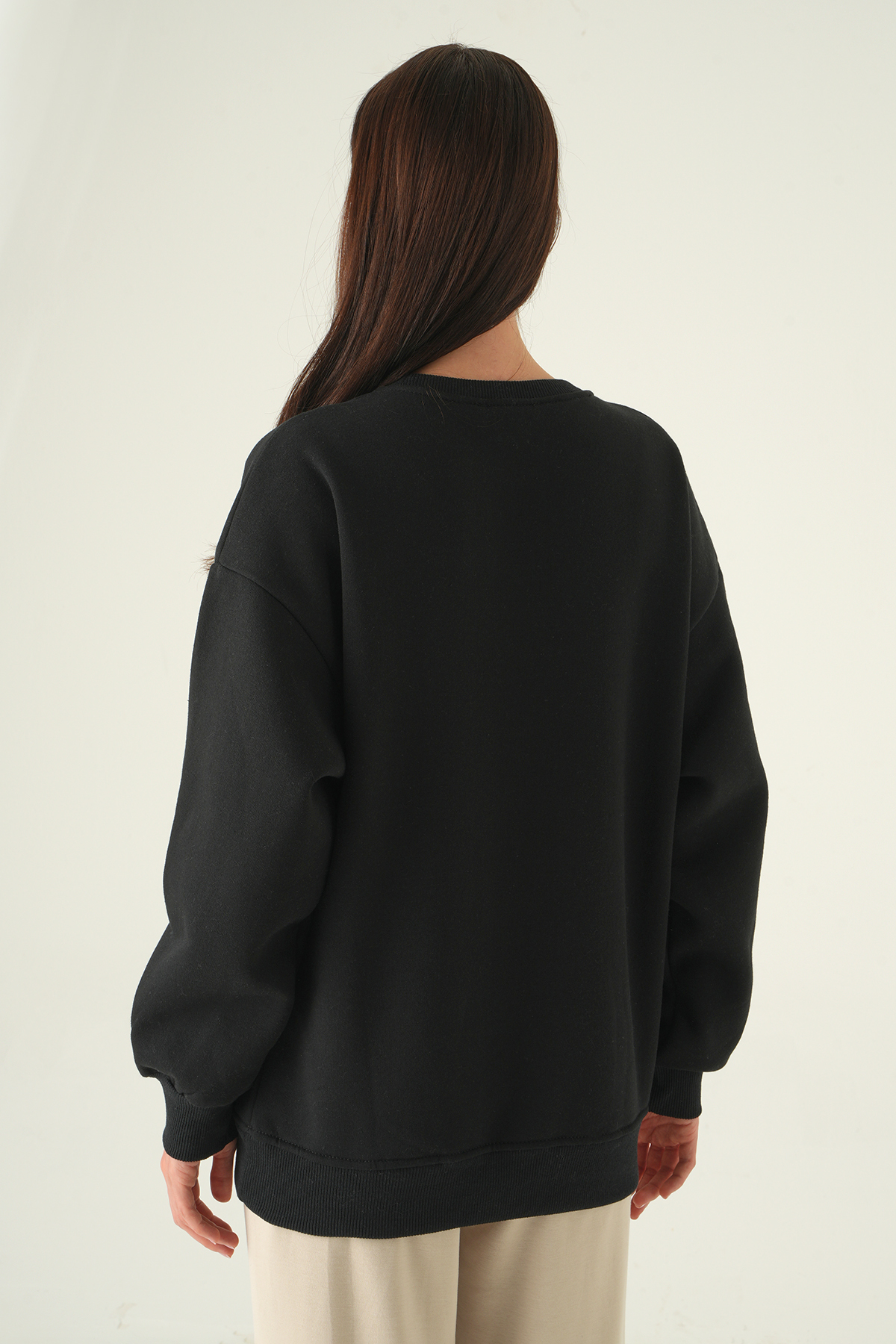 1984 Bisiklet Yaka Sweat Siyah - 5